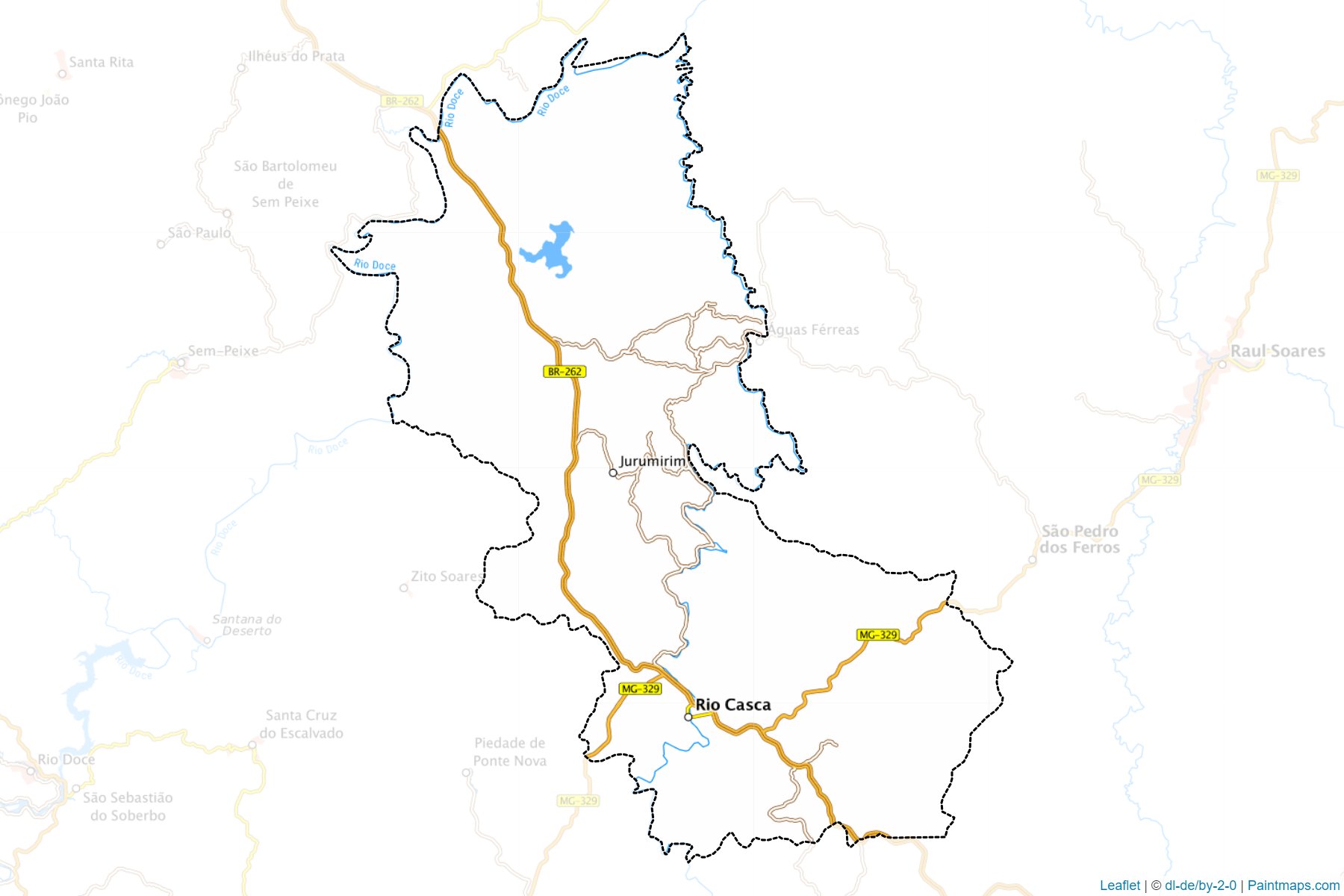 Rio Casca (Minas Gerais) Map Cropping Samples-1