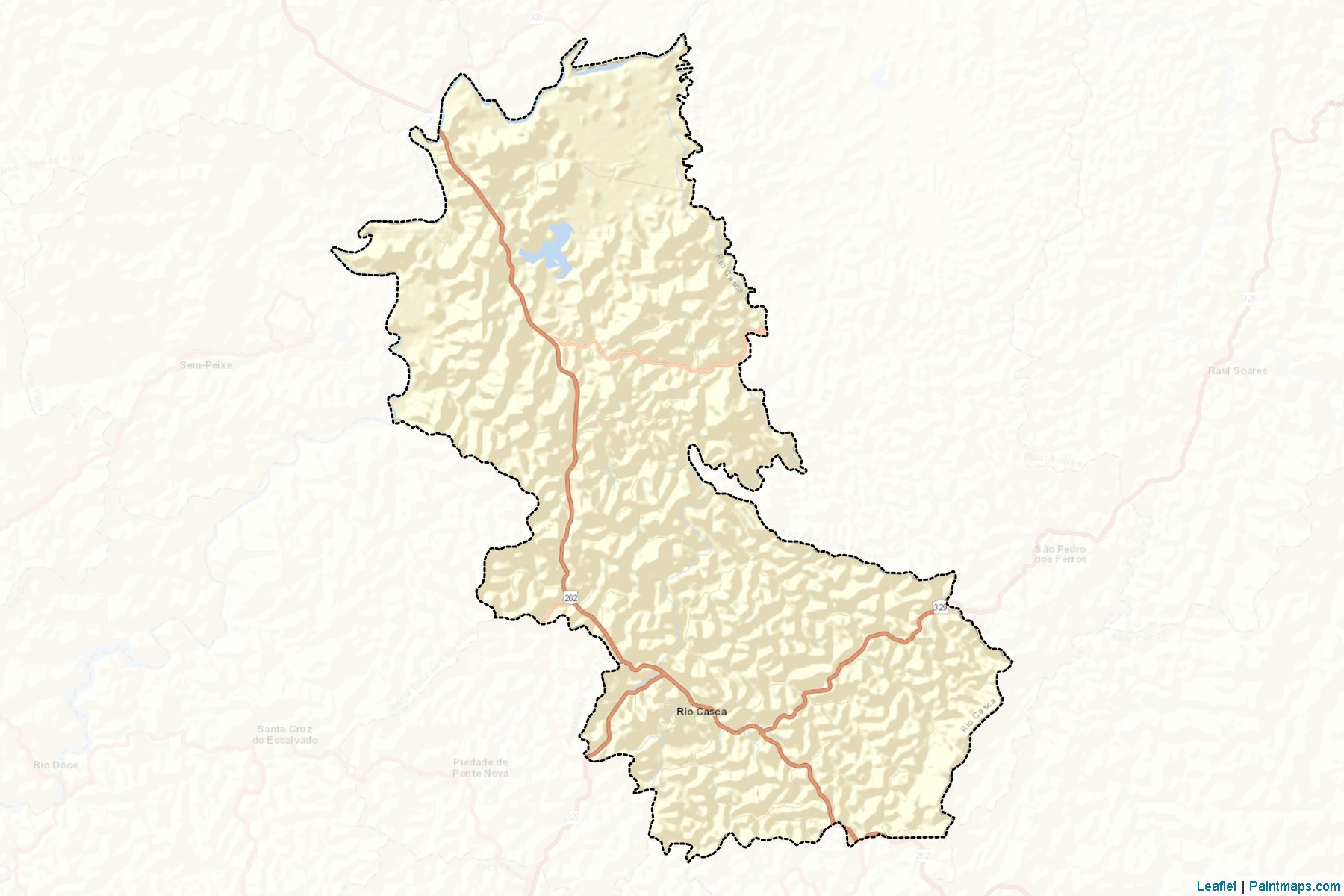 Rio Casca (Minas Gerais) Map Cropping Samples-2