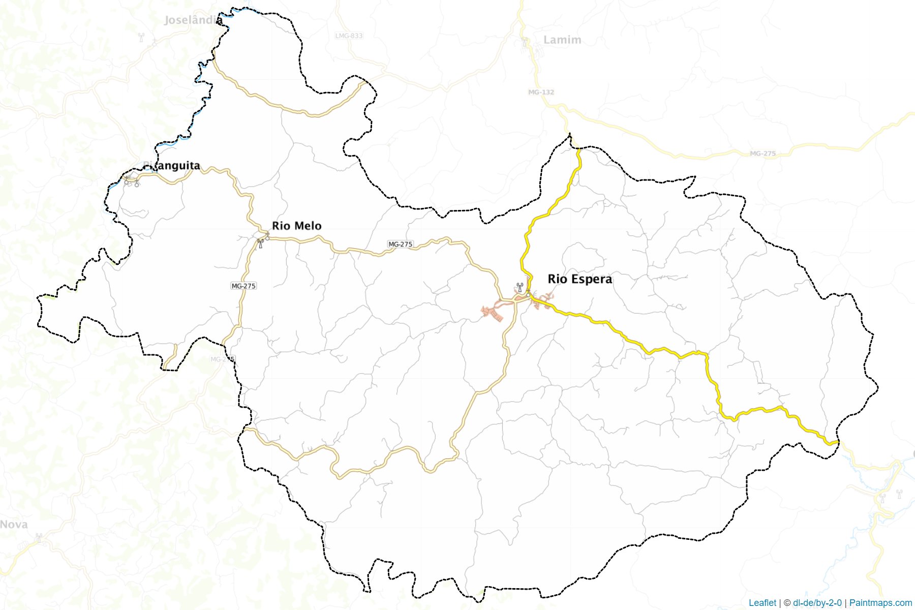 Muestras de recorte de mapas Rio Espera (Minas Gerais)-1