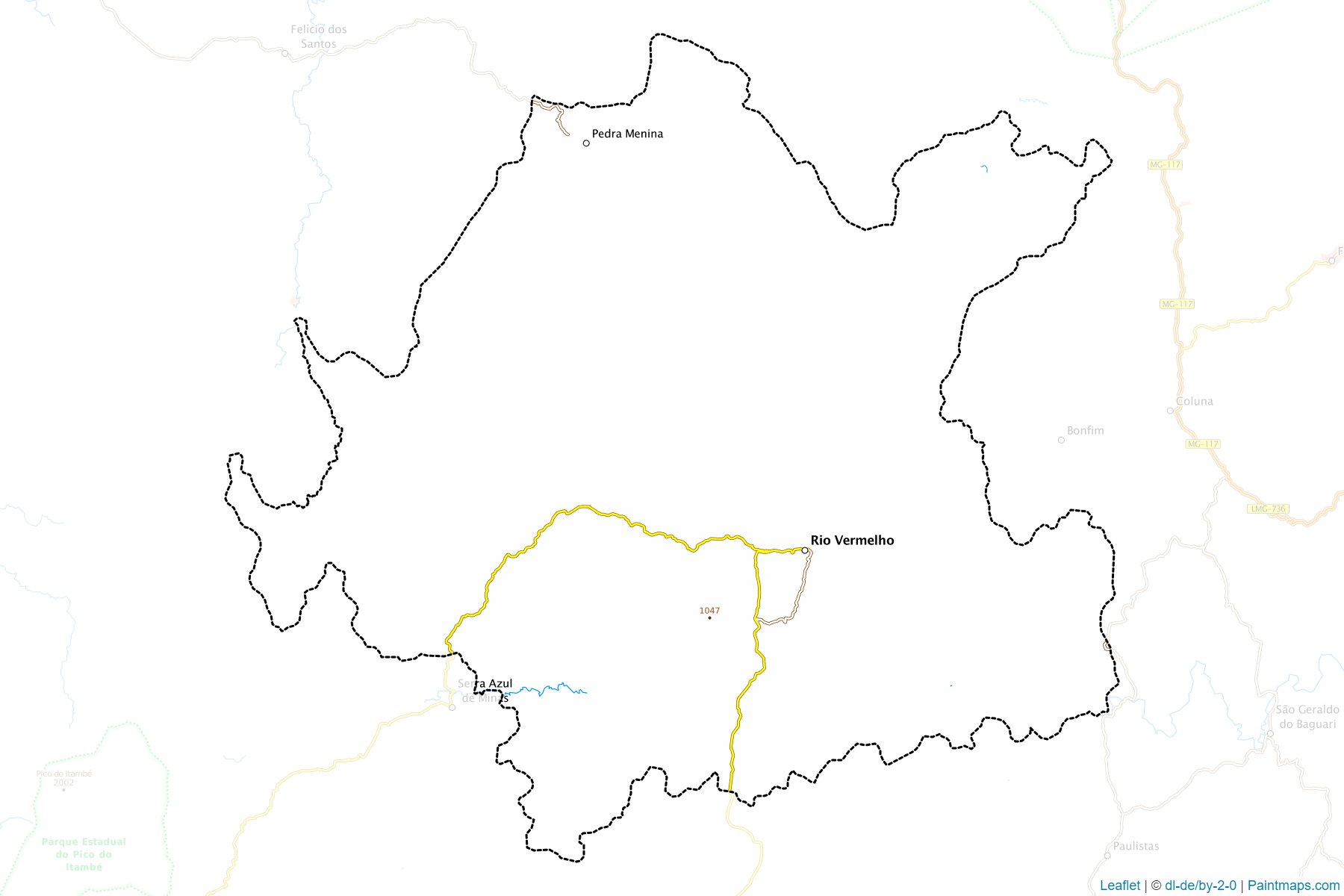 Rio Vermelho (Minas Gerais) Map Cropping Samples-1