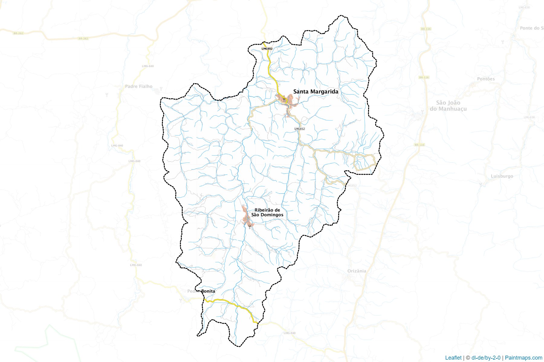 Santa Margarida (Minas Gerais) Map Cropping Samples-1