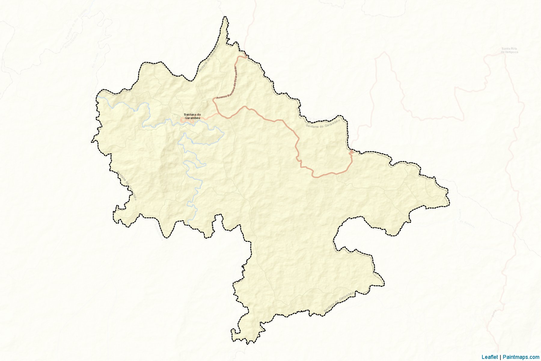 Santana do Garambeu (Minas Gerais) Map Cropping Samples-2