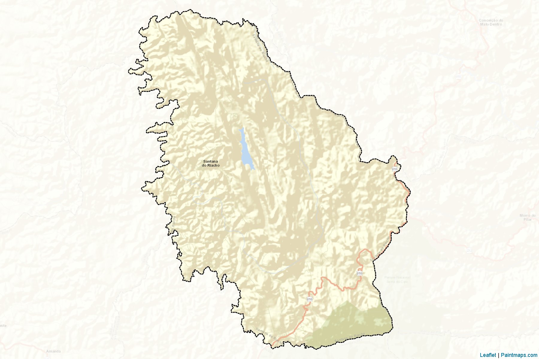 Santana do Riacho (Minas Gerais) Map Cropping Samples-2