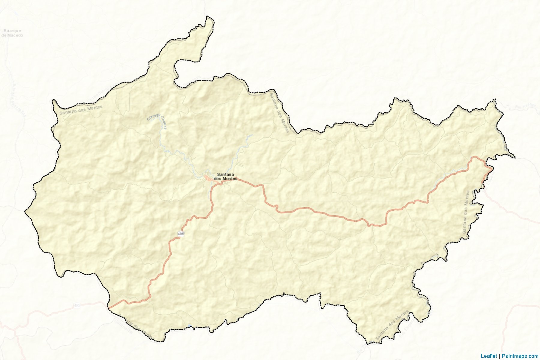 Santana dos Montes (Minas Gerais) Map Cropping Samples-2