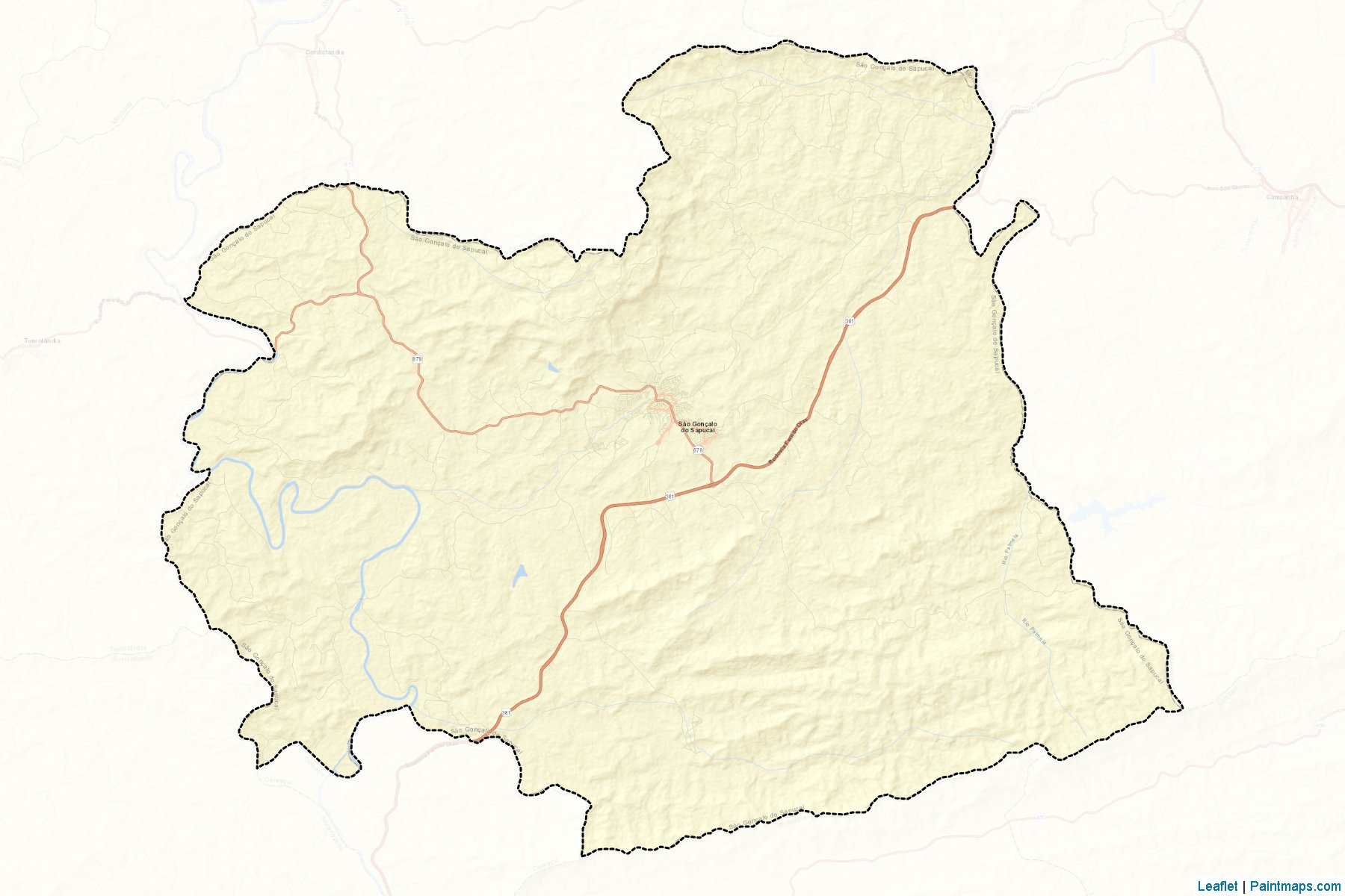 Muestras de recorte de mapas Sao Goncalo do Sapucai (Minas Gerais)-2