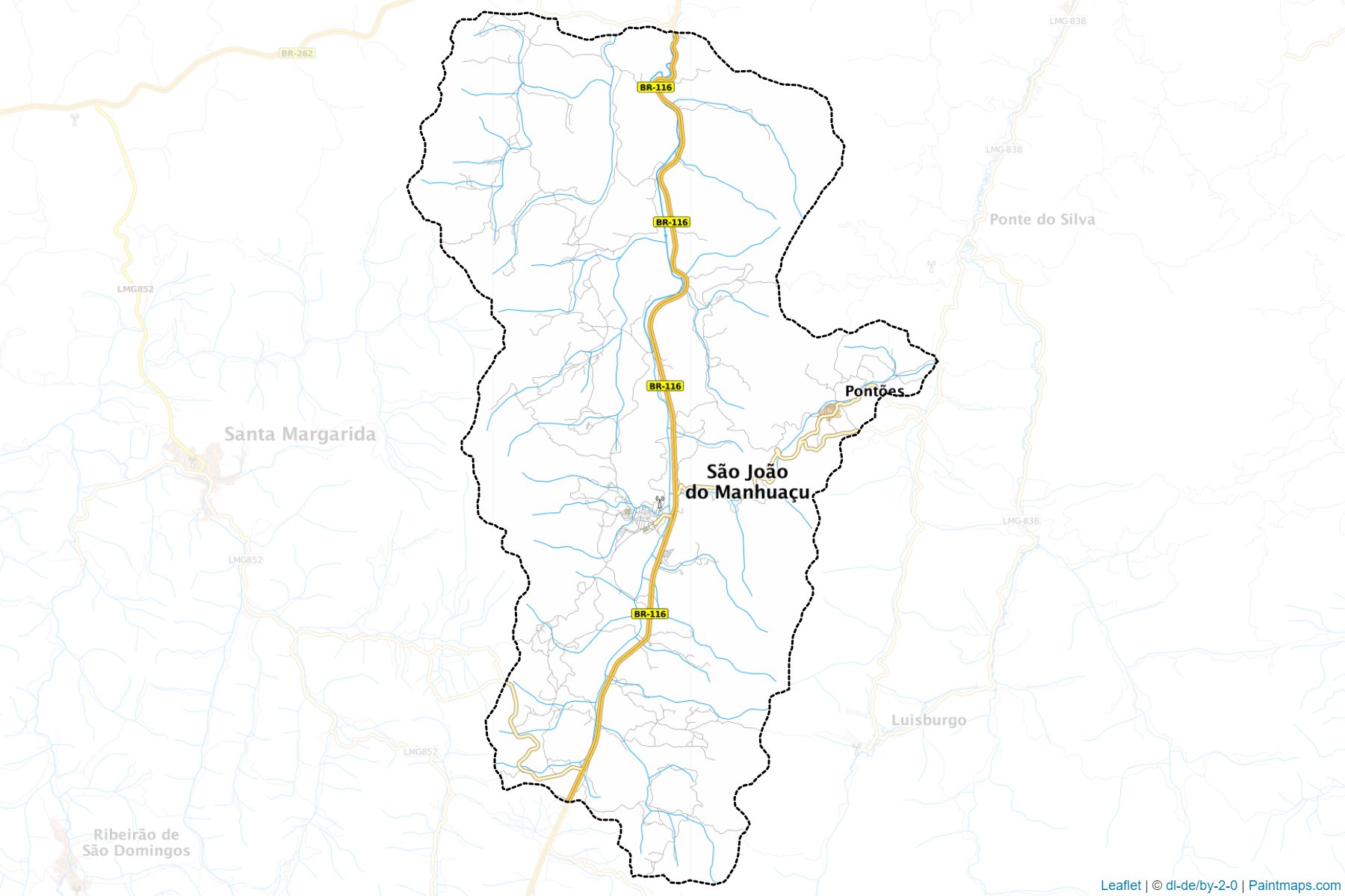Sao Joao do Manhuacu (Minas Gerais) Map Cropping Samples-1