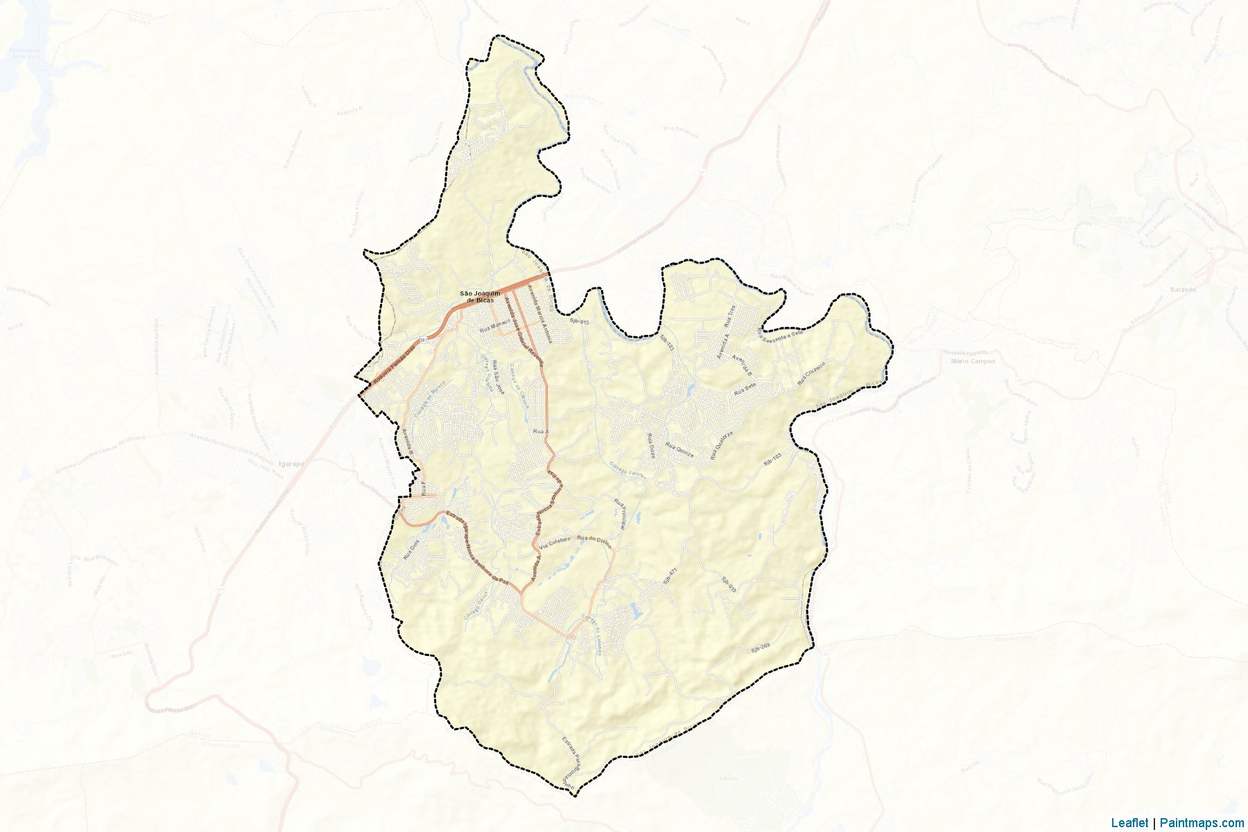 Sao Joaquim de Bicas (Minas Gerais) Map Cropping Samples-2