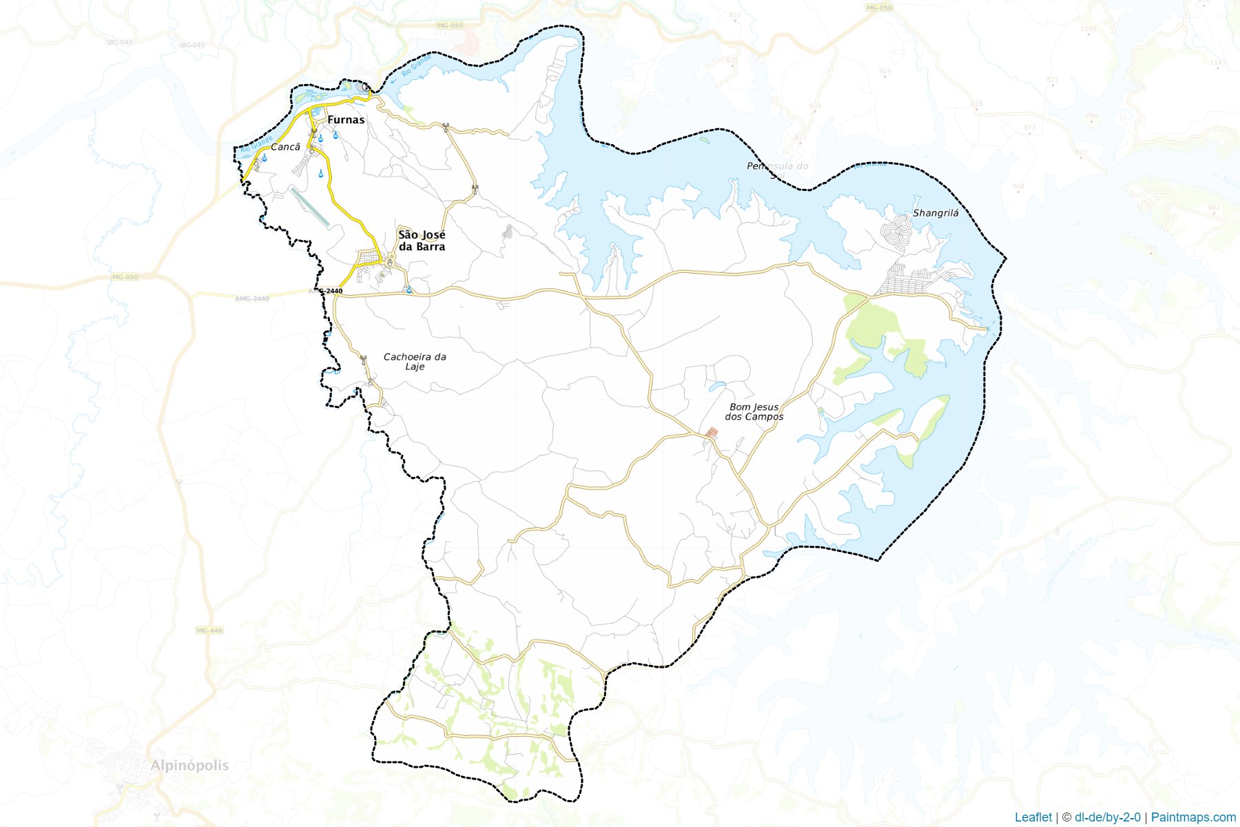 Sao Jose da Barra (Minas Gerais) Map Cropping Samples-1