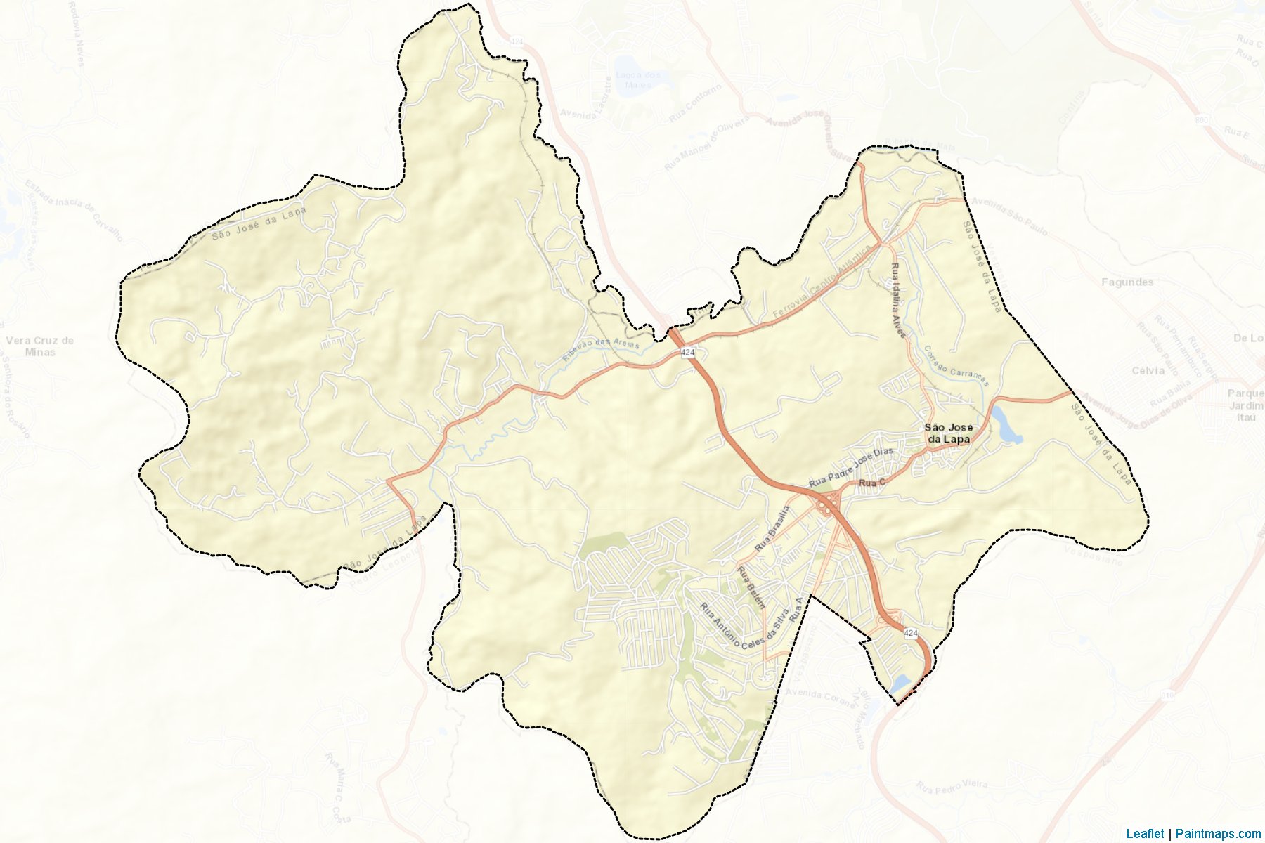 Sao Jose da Lapa (Minas Gerais) Map Cropping Samples-2