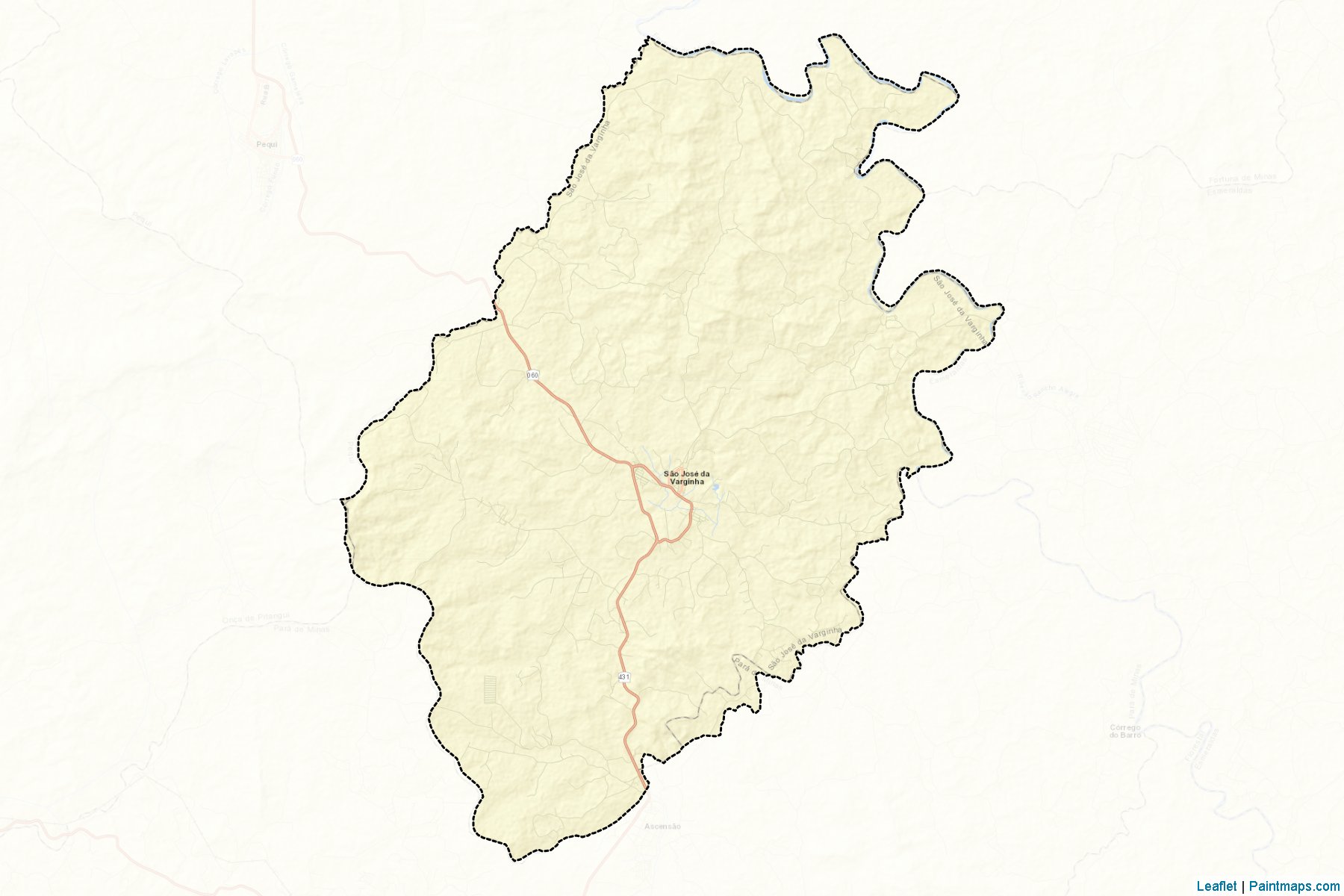 Sao Jose da Varginha (Minas Gerais) Map Cropping Samples-2