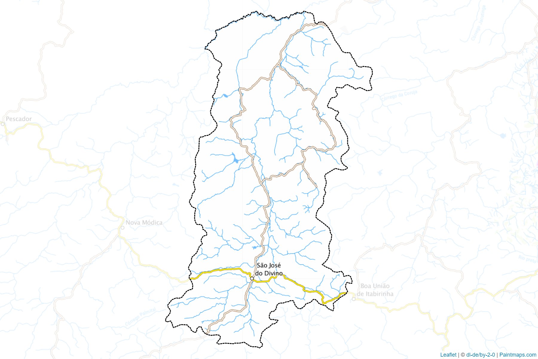 Sao Jose do Divino (Minas Gerais) Map Cropping Samples-1