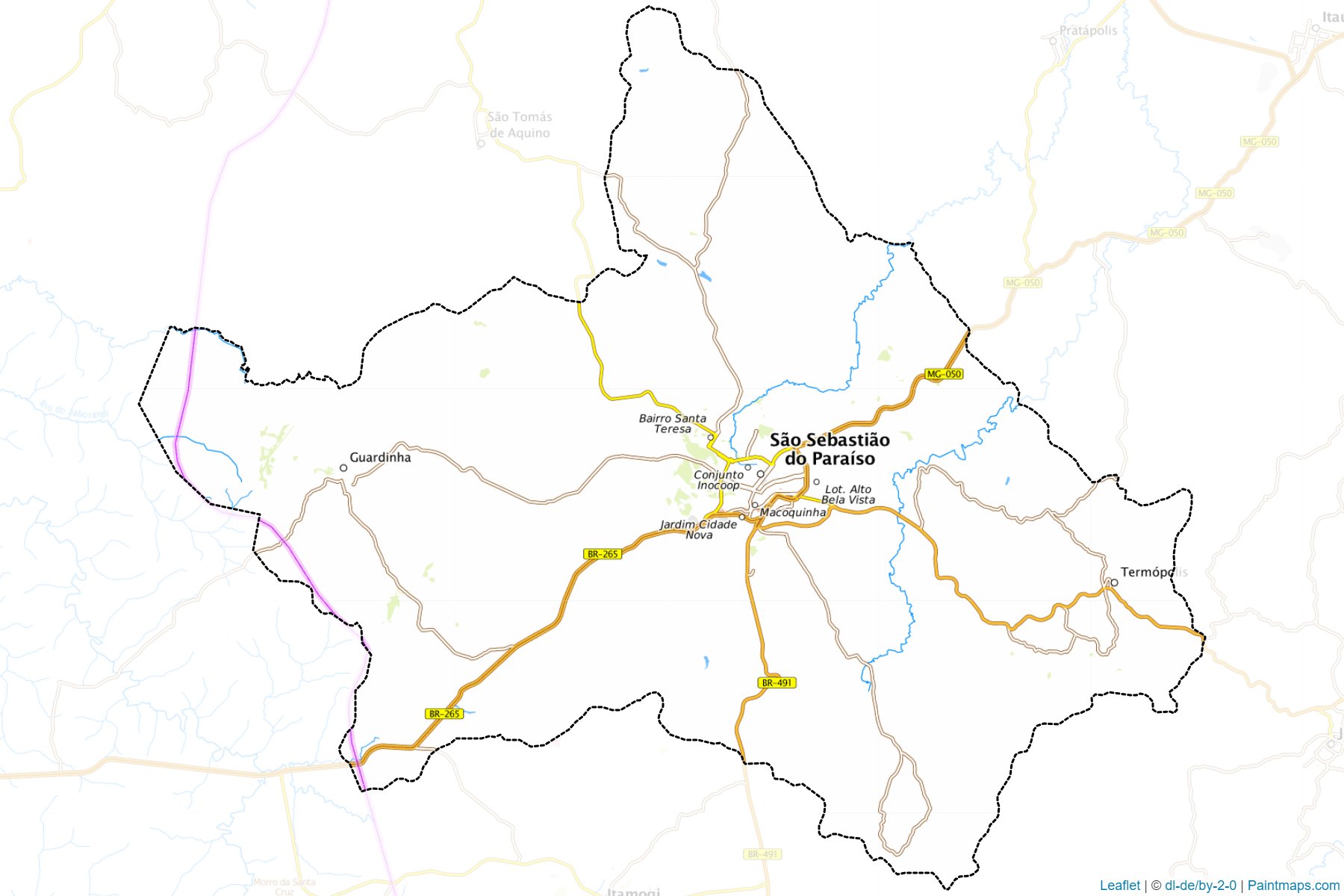 Sao Sebastiao do Paraiso (Minas Gerais) Map Cropping Samples-1