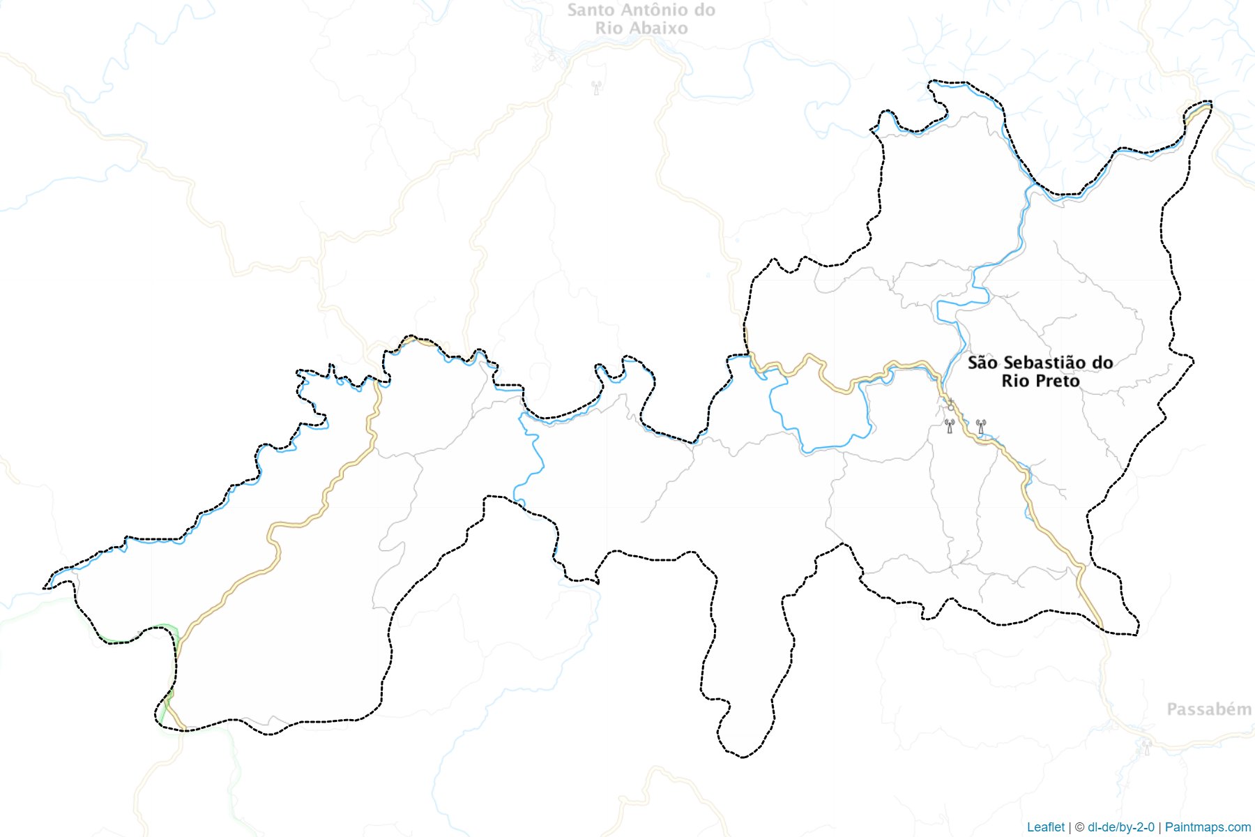 Sao Sebastiao do Rio Preto (Minas Gerais) Map Cropping Samples-1