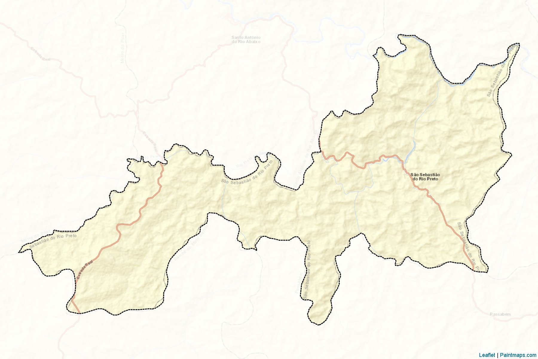 Sao Sebastiao do Rio Preto (Minas Gerais) Map Cropping Samples-2