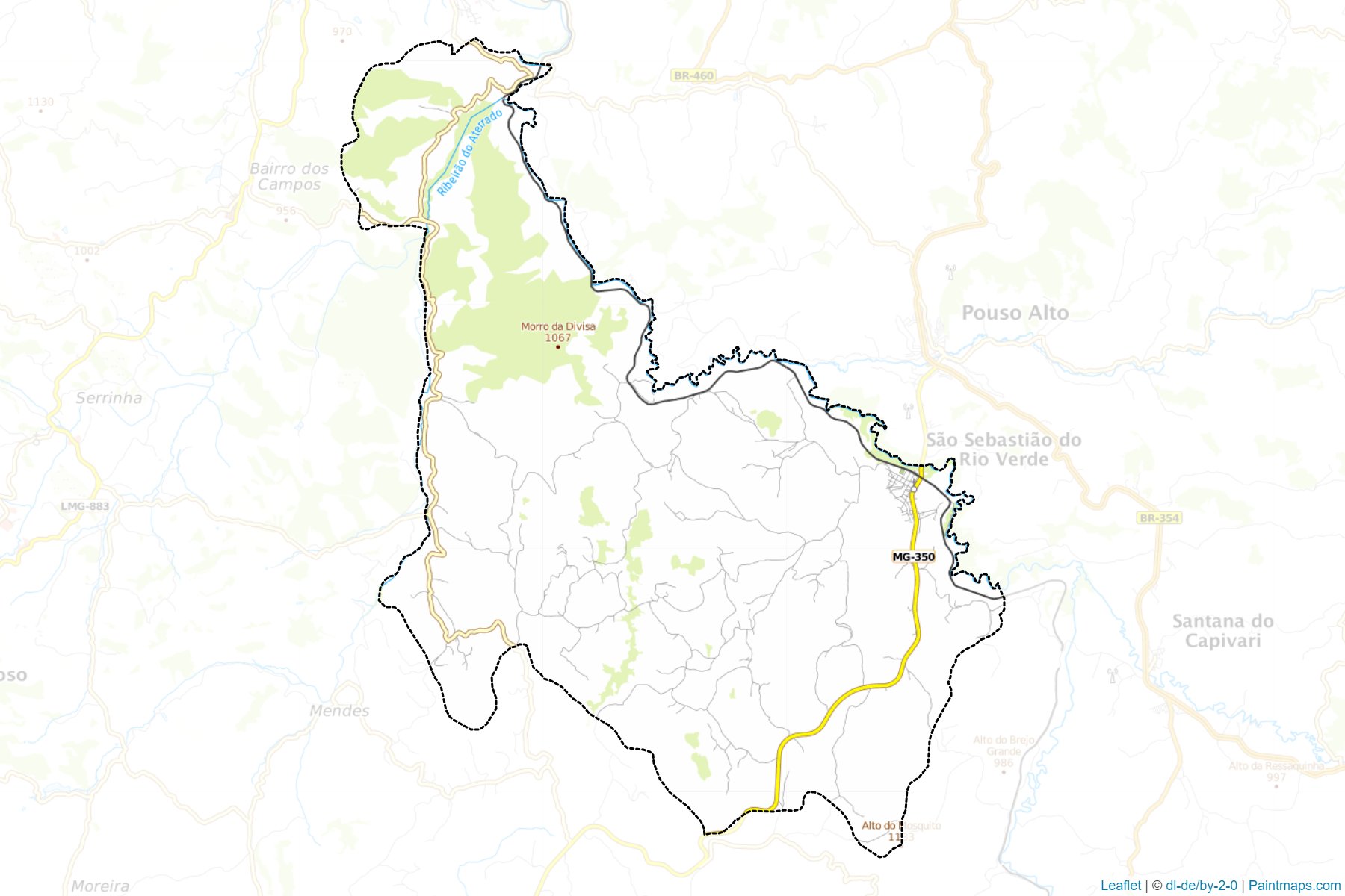 Sao Sebastiao do Rio Verde (Minas Gerais) Map Cropping Samples-1