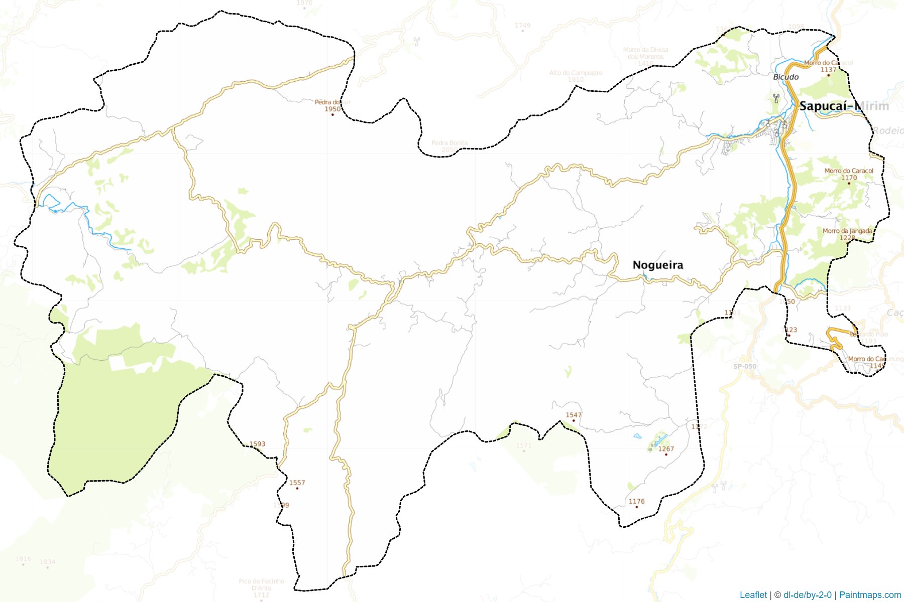 Muestras de recorte de mapas Sapucai-Mirim (Minas Gerais)-1