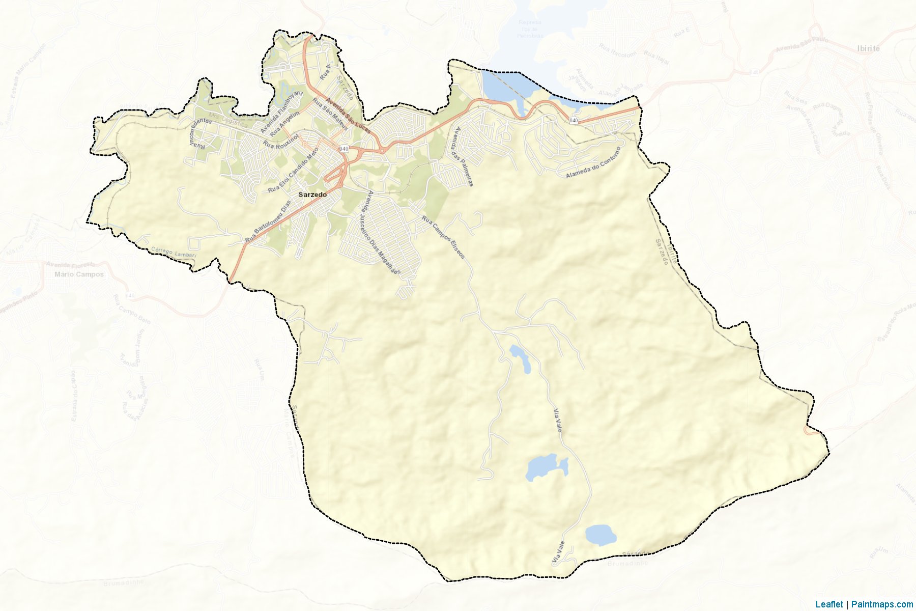 Sarzedo (Minas Gerais) Haritası Örnekleri-2