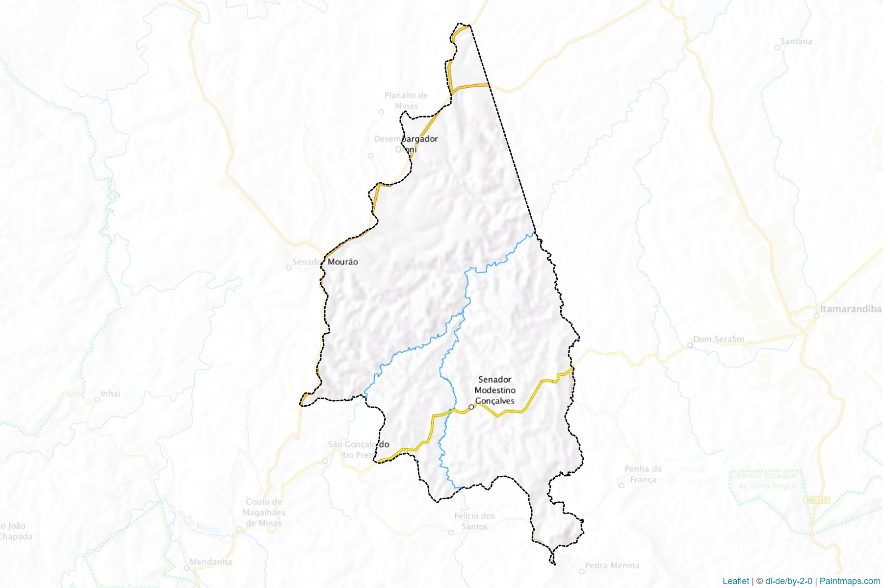 Senador Modestino Goncalves (Minas Gerais) Map Cropping Samples-1