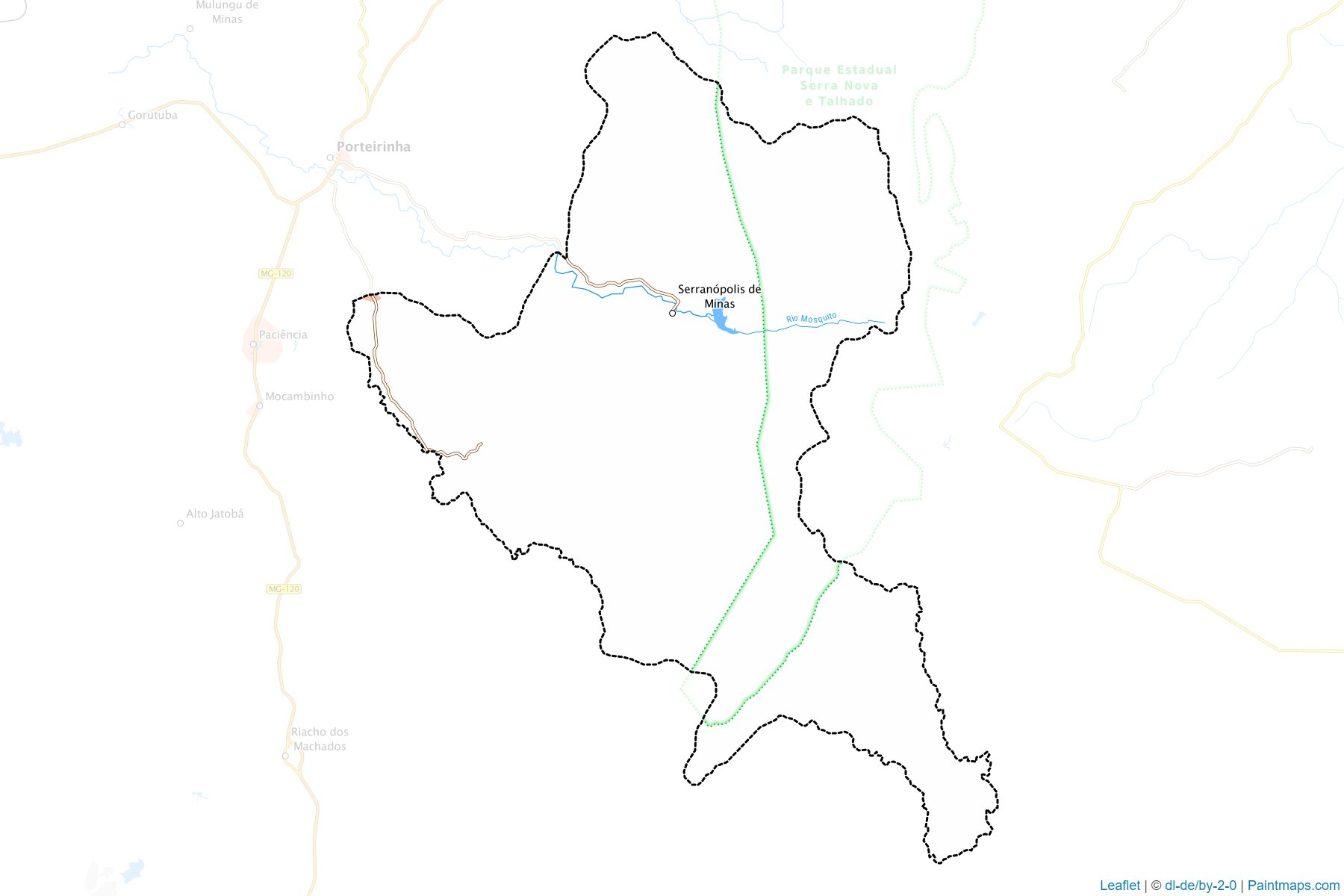 Serranopolis de Minas (Minas Gerais) Map Cropping Samples-1