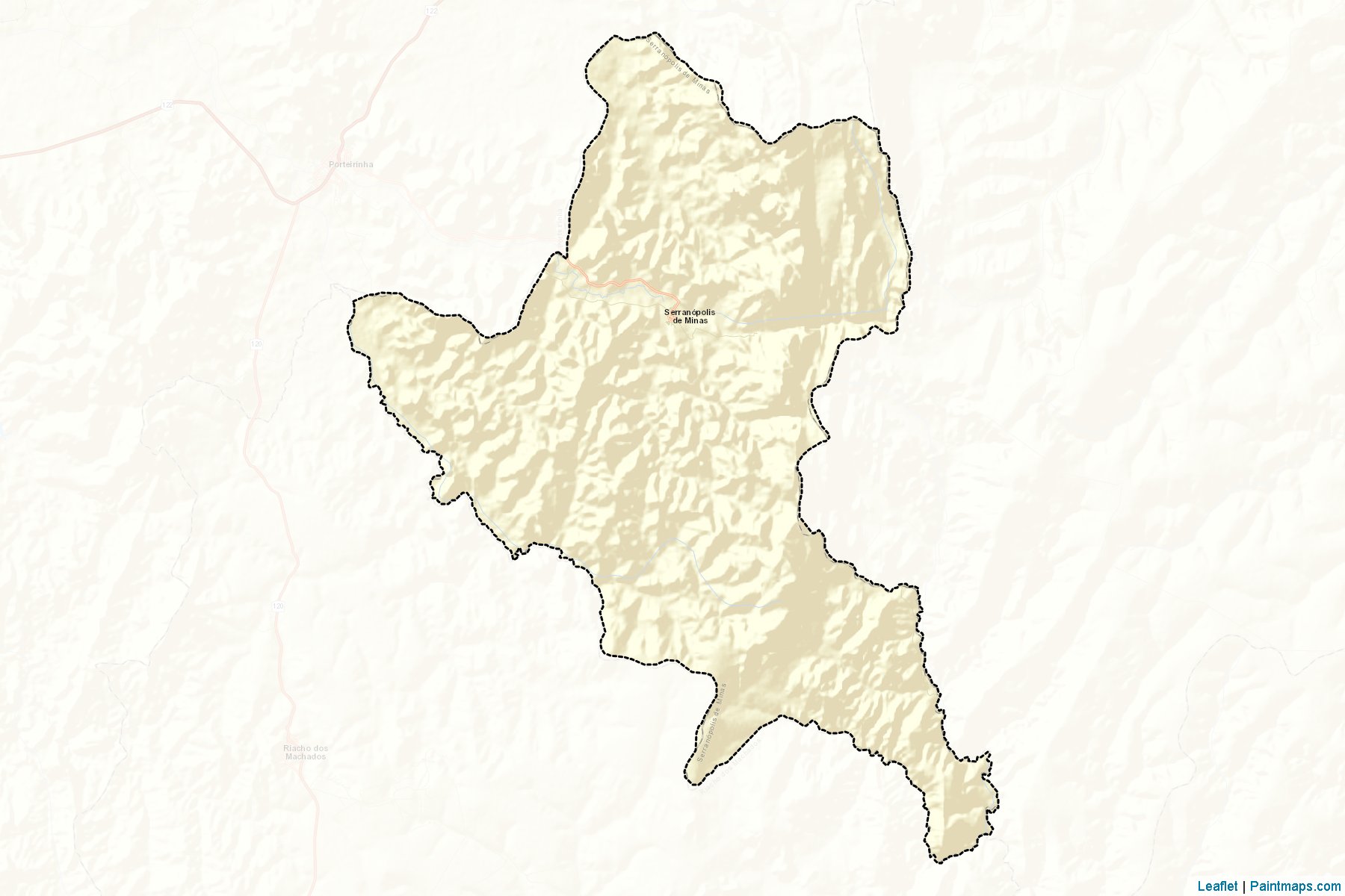 Serranopolis de Minas (Minas Gerais) Map Cropping Samples-2