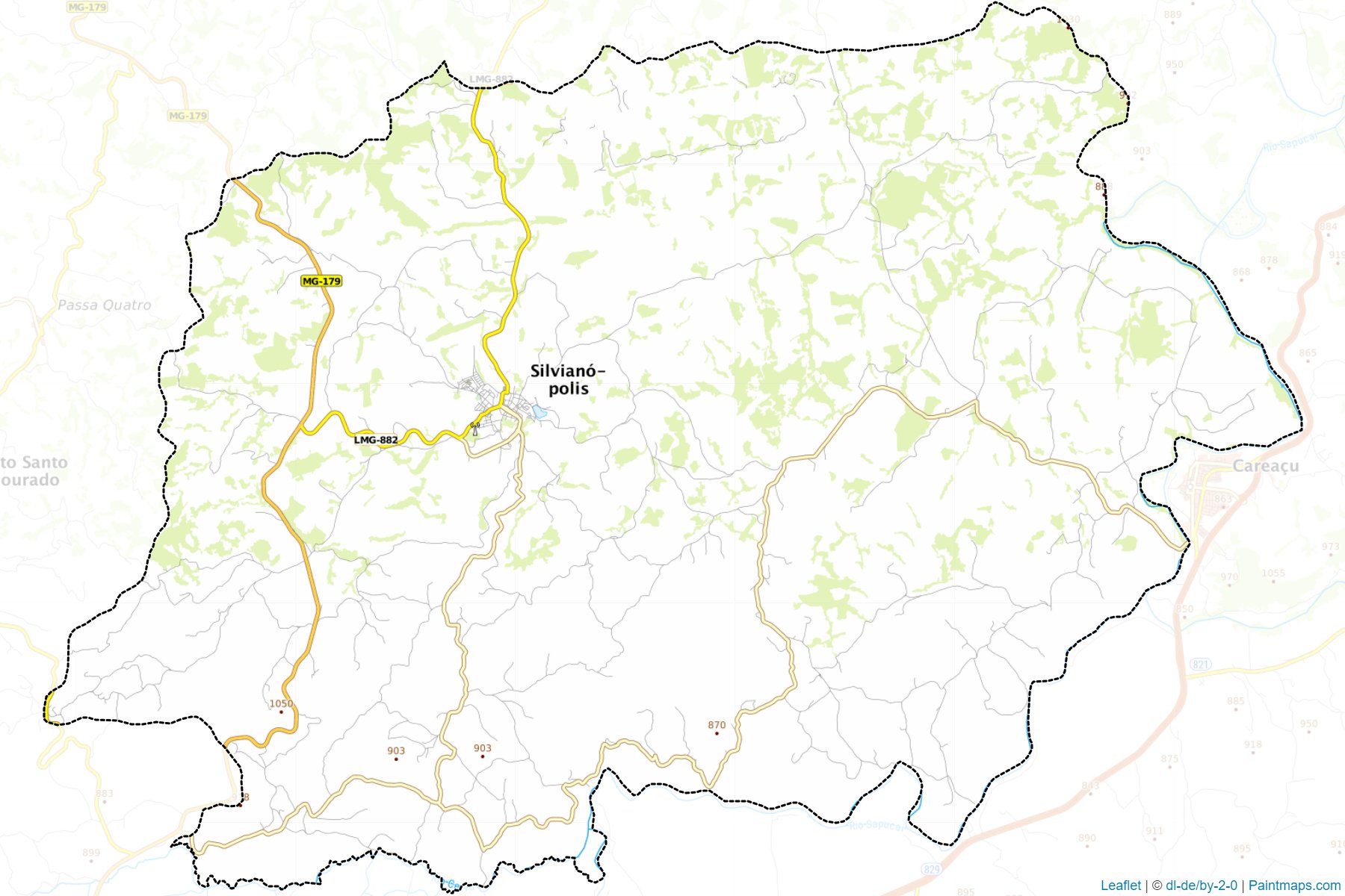 Silvianopolis (Minas Gerais) Map Cropping Samples-1