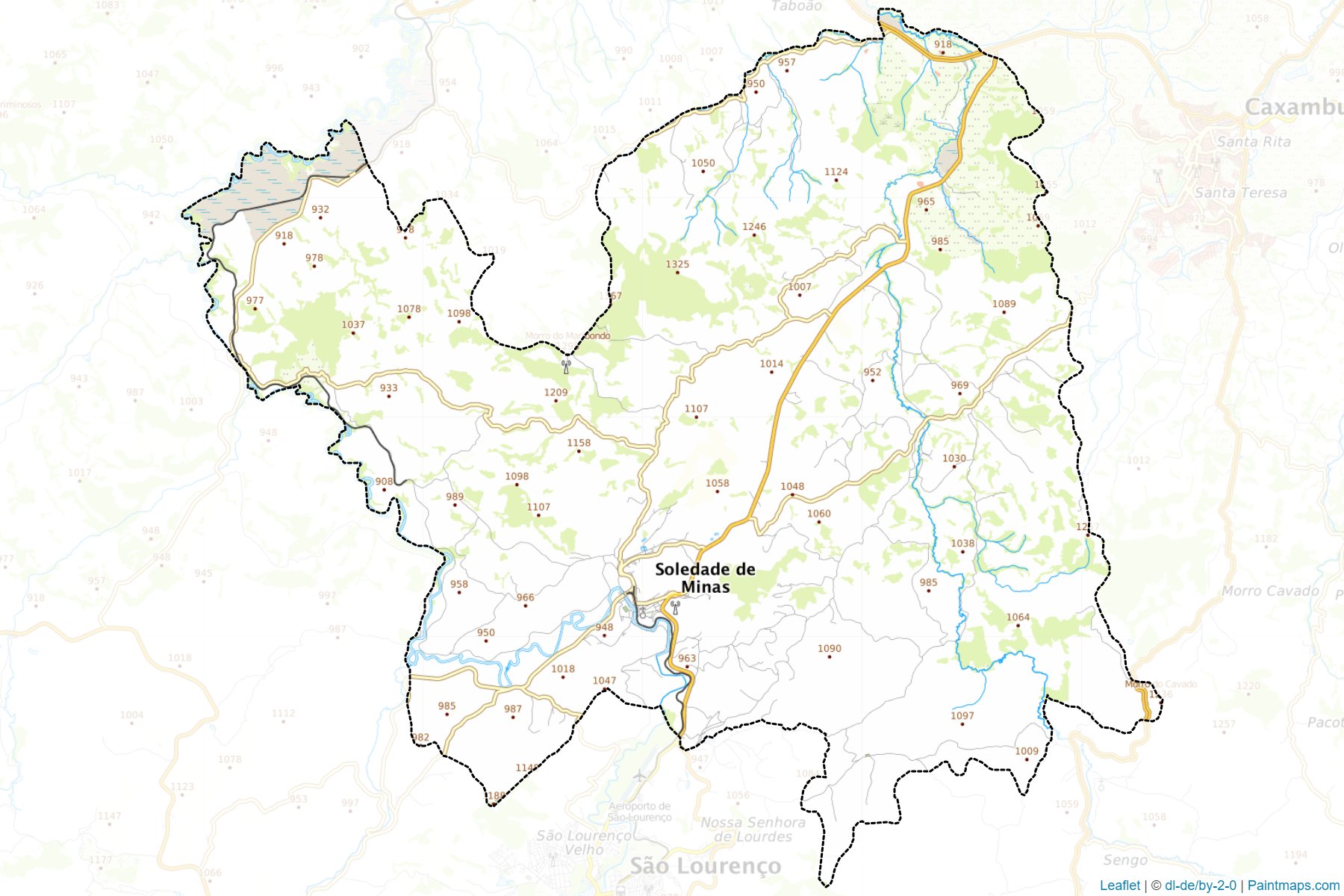 Soledade de Minas (Minas Gerais) Map Cropping Samples-1