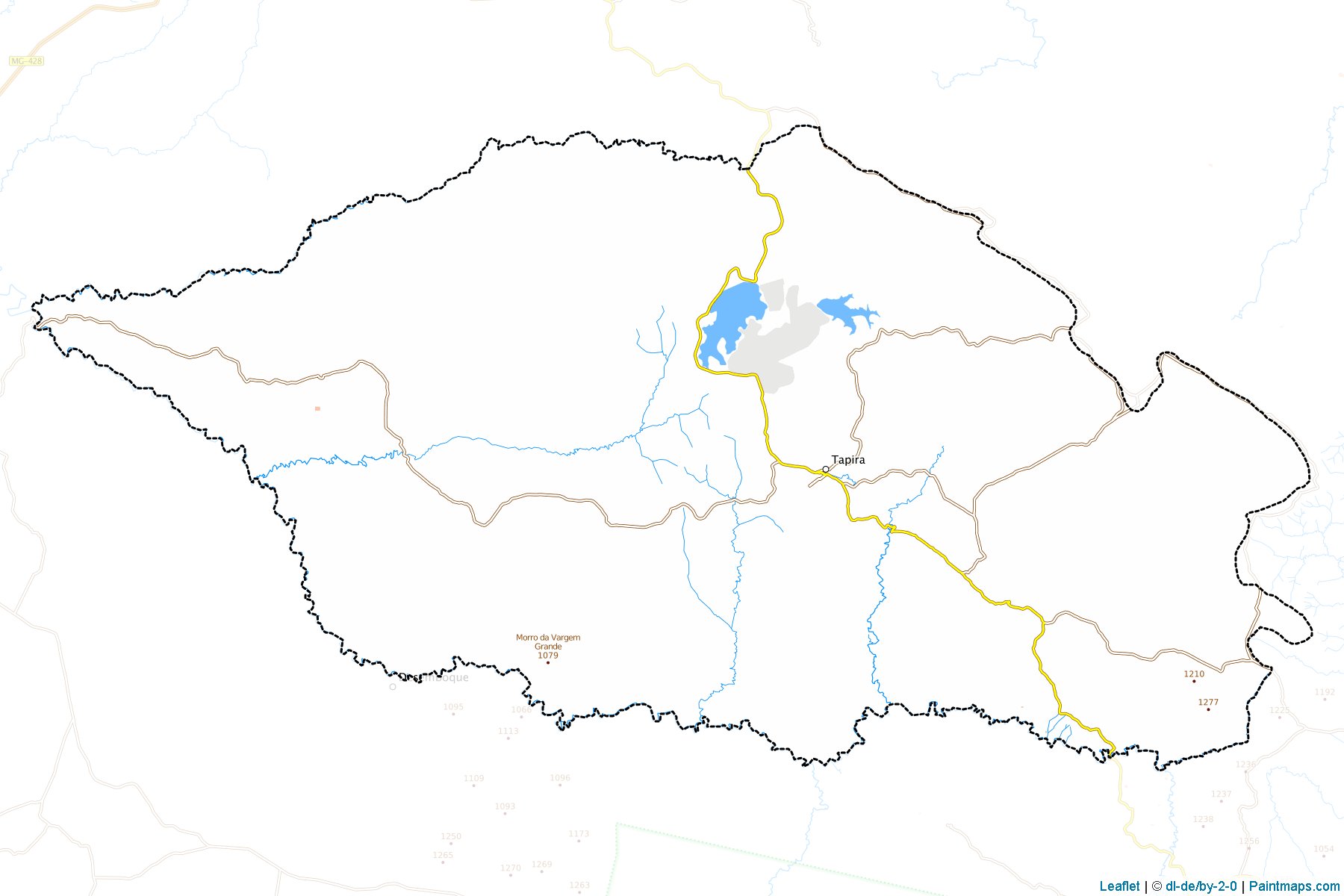 Muestras de recorte de mapas Tapira (Minas Gerais)-1