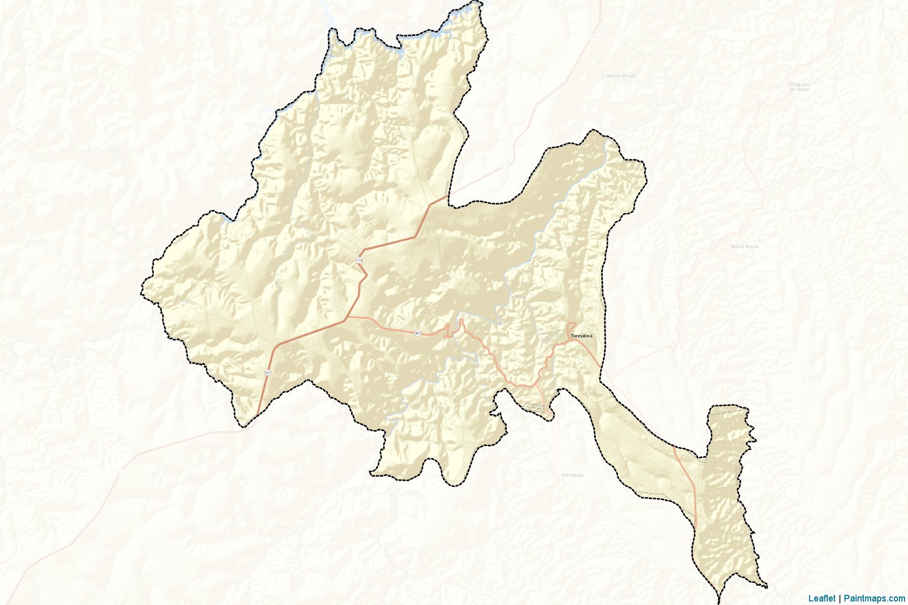 Turmalina (Minas Gerais) Haritası Örnekleri-2