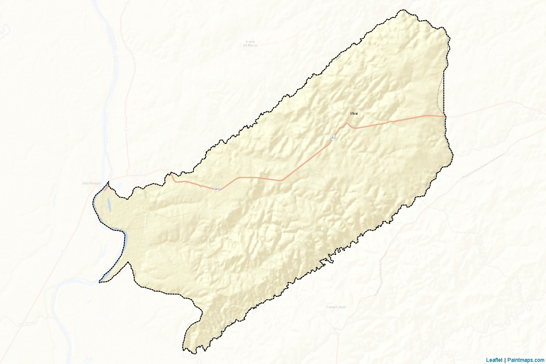 Ubai (Minas Gerais) Map Cropping Samples-2