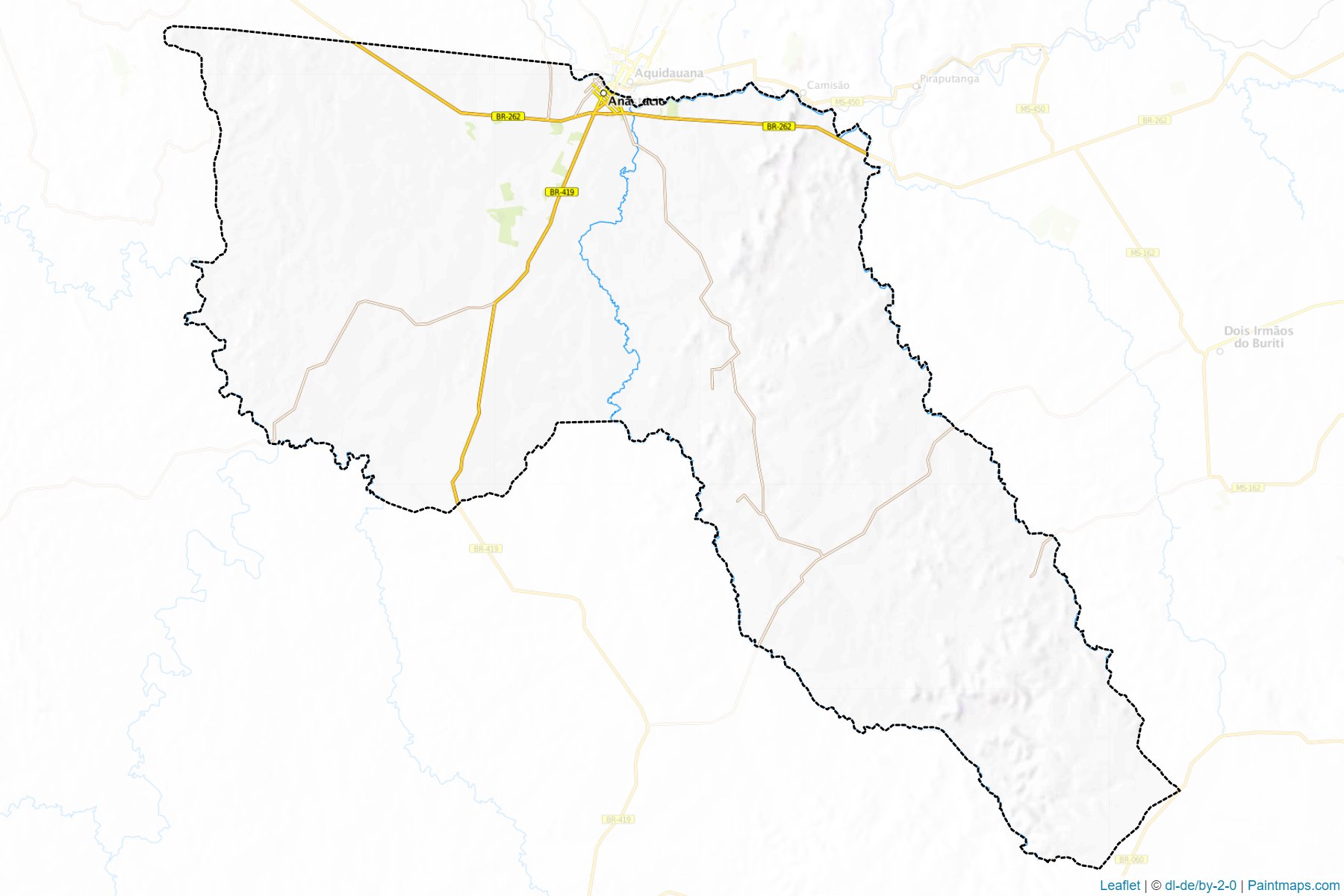 Muestras de recorte de mapas Anastacio (Mato Grosso Do Sul)-1