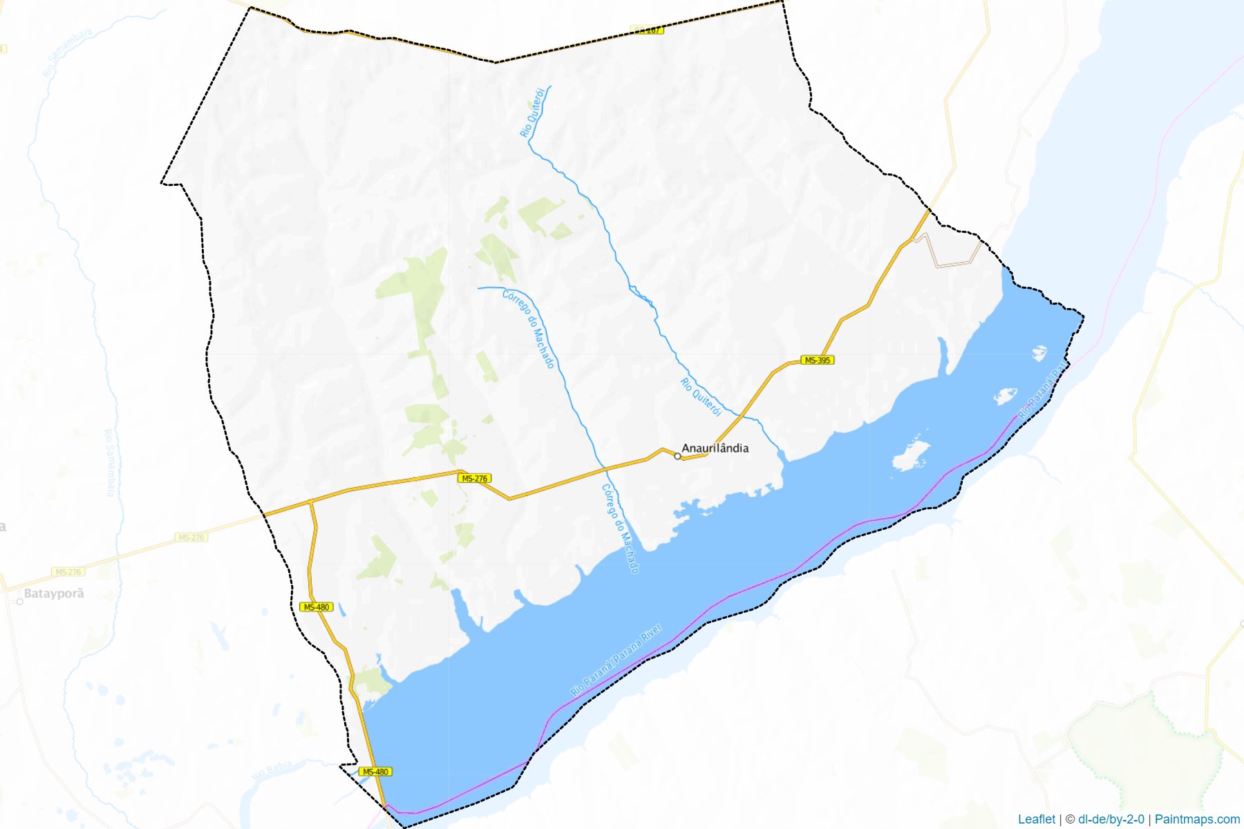 Muestras de recorte de mapas Anaurilandia (Mato Grosso Do Sul)-1