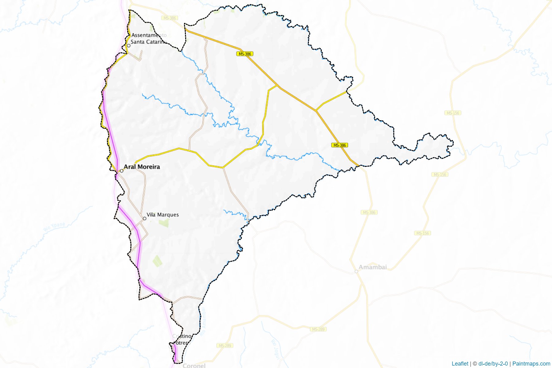 Aral Moreira (Mato Grosso Do Sul) Map Cropping Samples-1