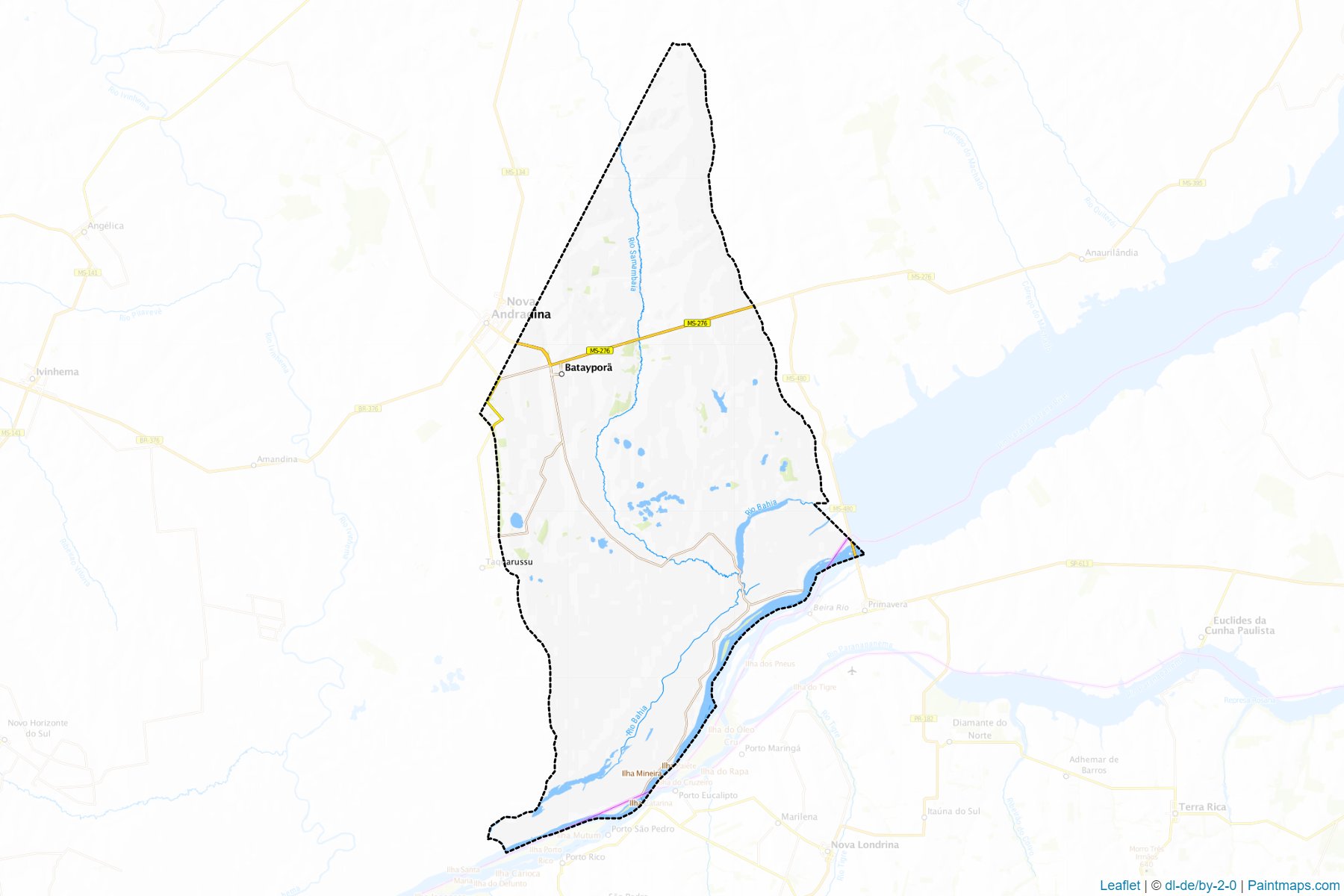 Muestras de recorte de mapas Bataypora (Mato Grosso Do Sul)-1