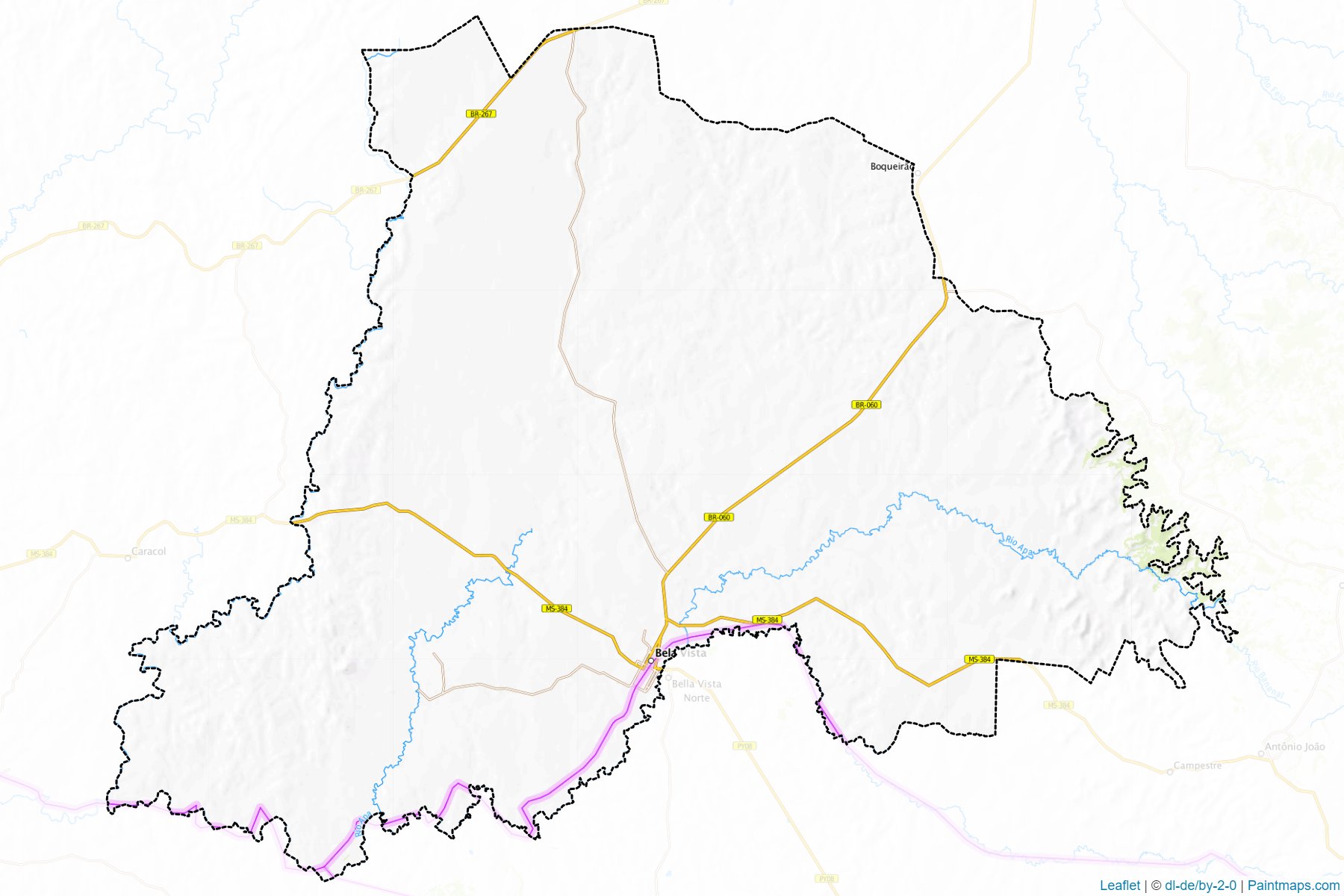 Muestras de recorte de mapas Bela Vista (Mato Grosso Do Sul)-1