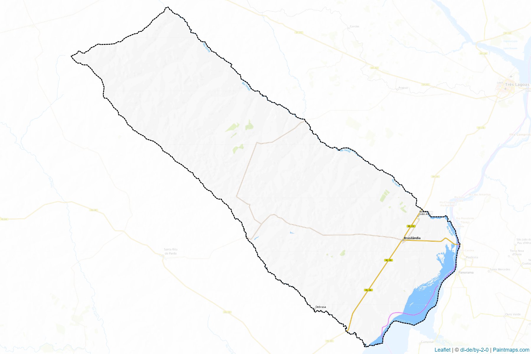 Brasilandia (Mato Grosso Do Sul) Map Cropping Samples-1