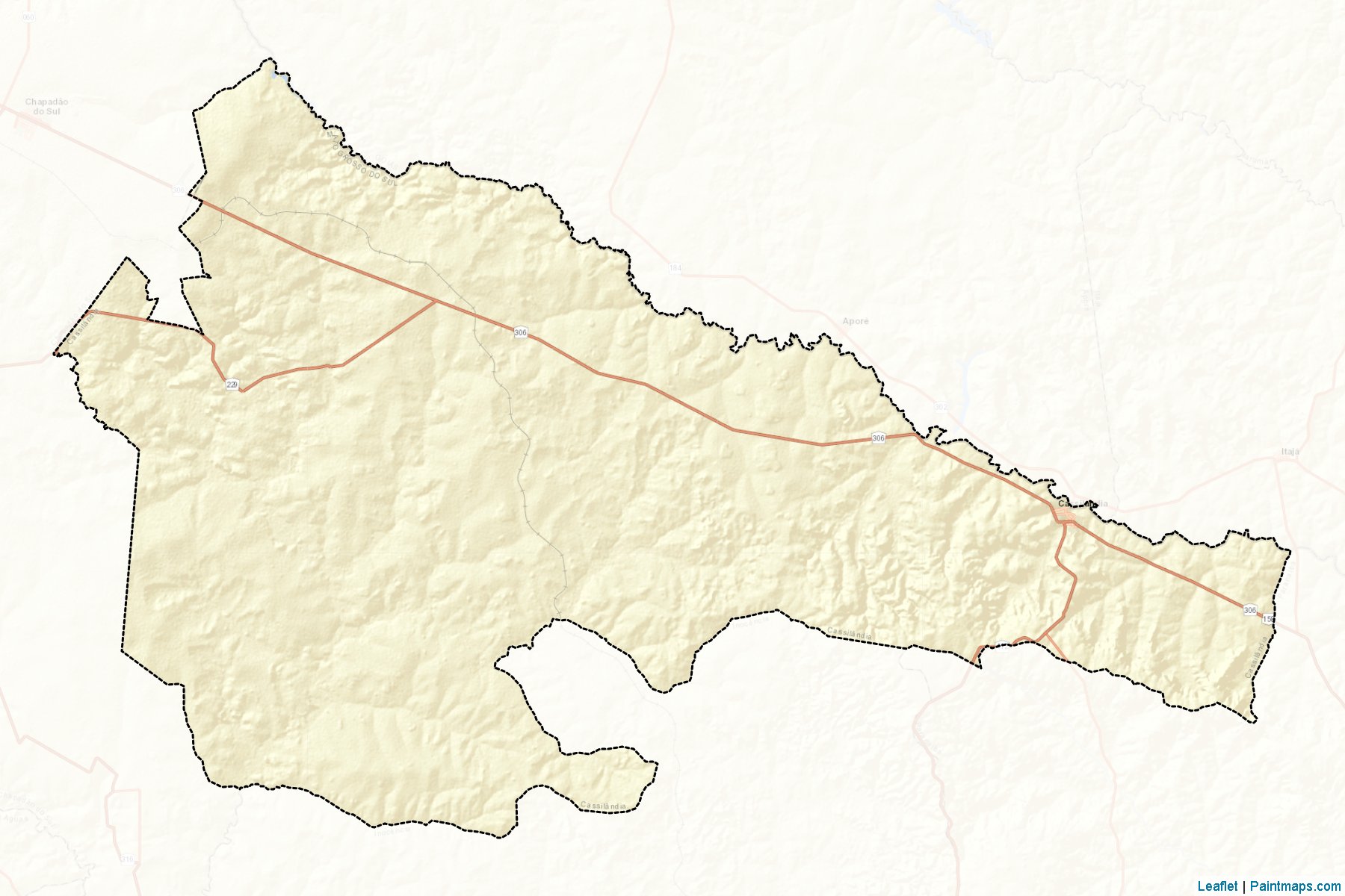 Cassilandia (Mato Grosso Do Sul) Map Cropping Samples-2