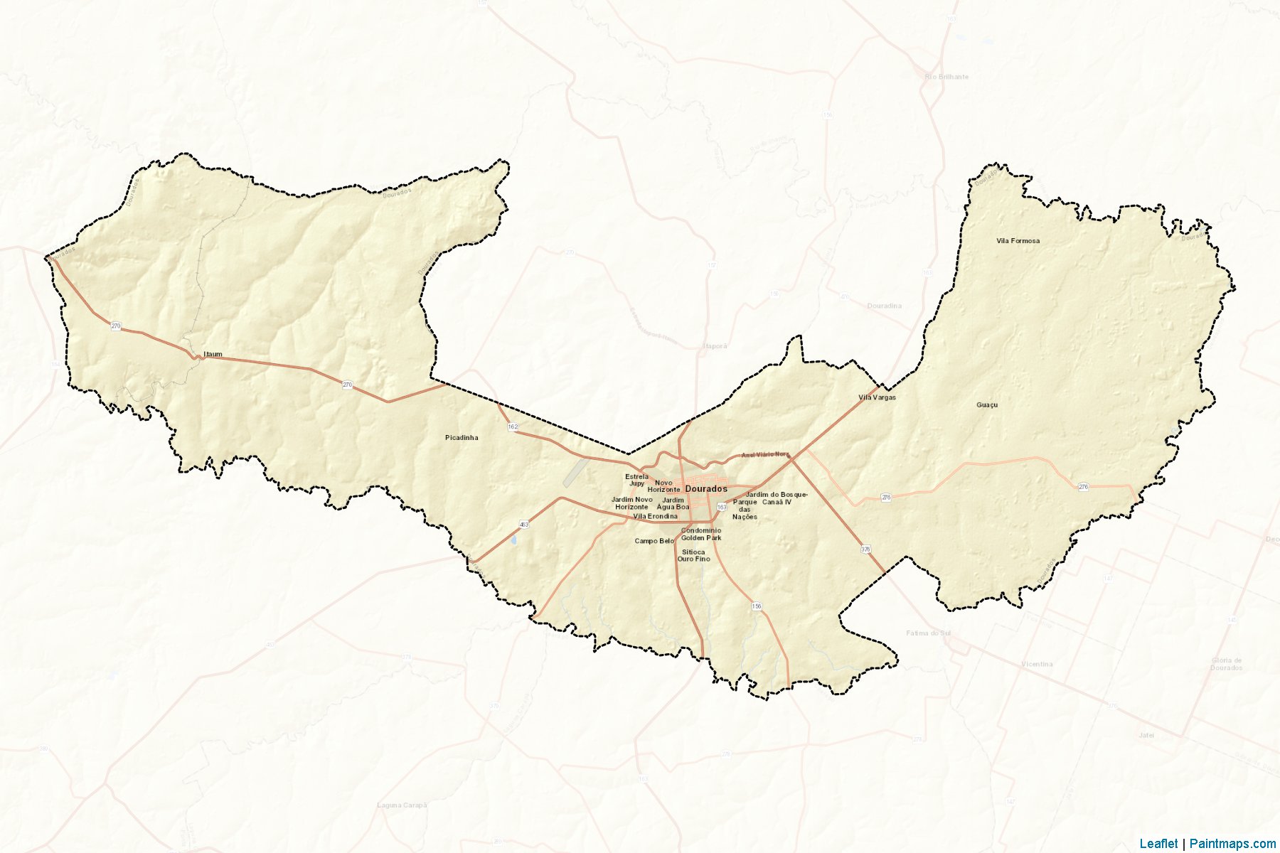 Muestras de recorte de mapas Dourados (Mato Grosso Do Sul)-2