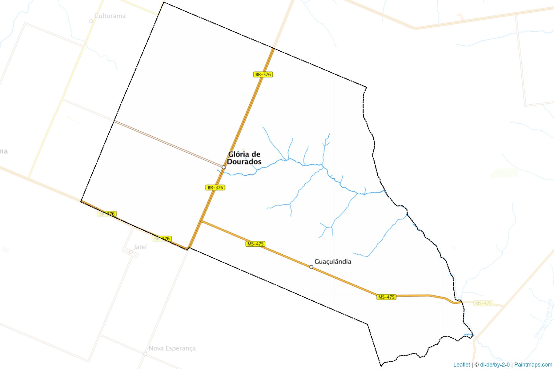 Gloria de Dourados (Mato Grosso Do Sul) Map Cropping Samples-1