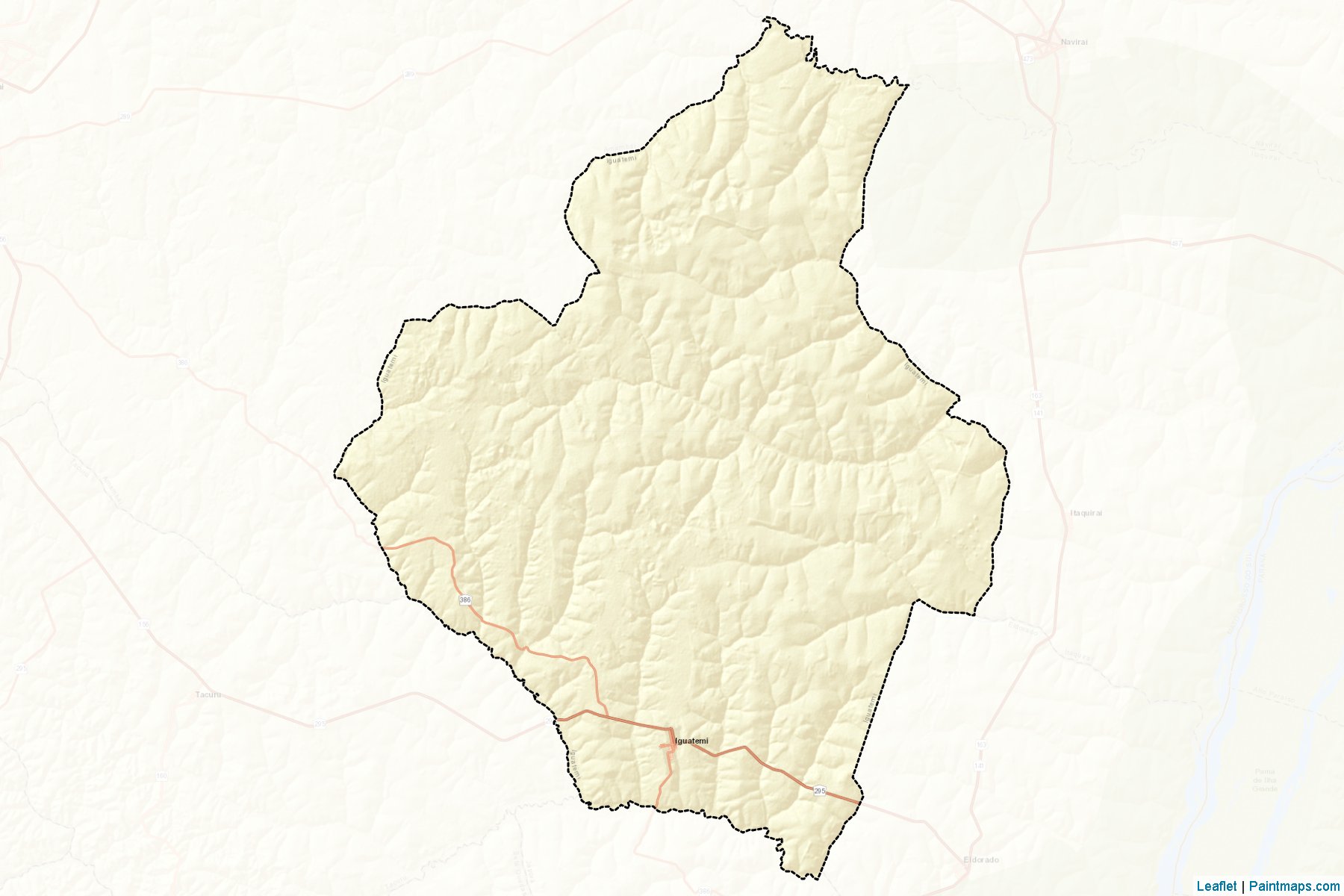 Muestras de recorte de mapas Iguatemi (Mato Grosso Do Sul)-2