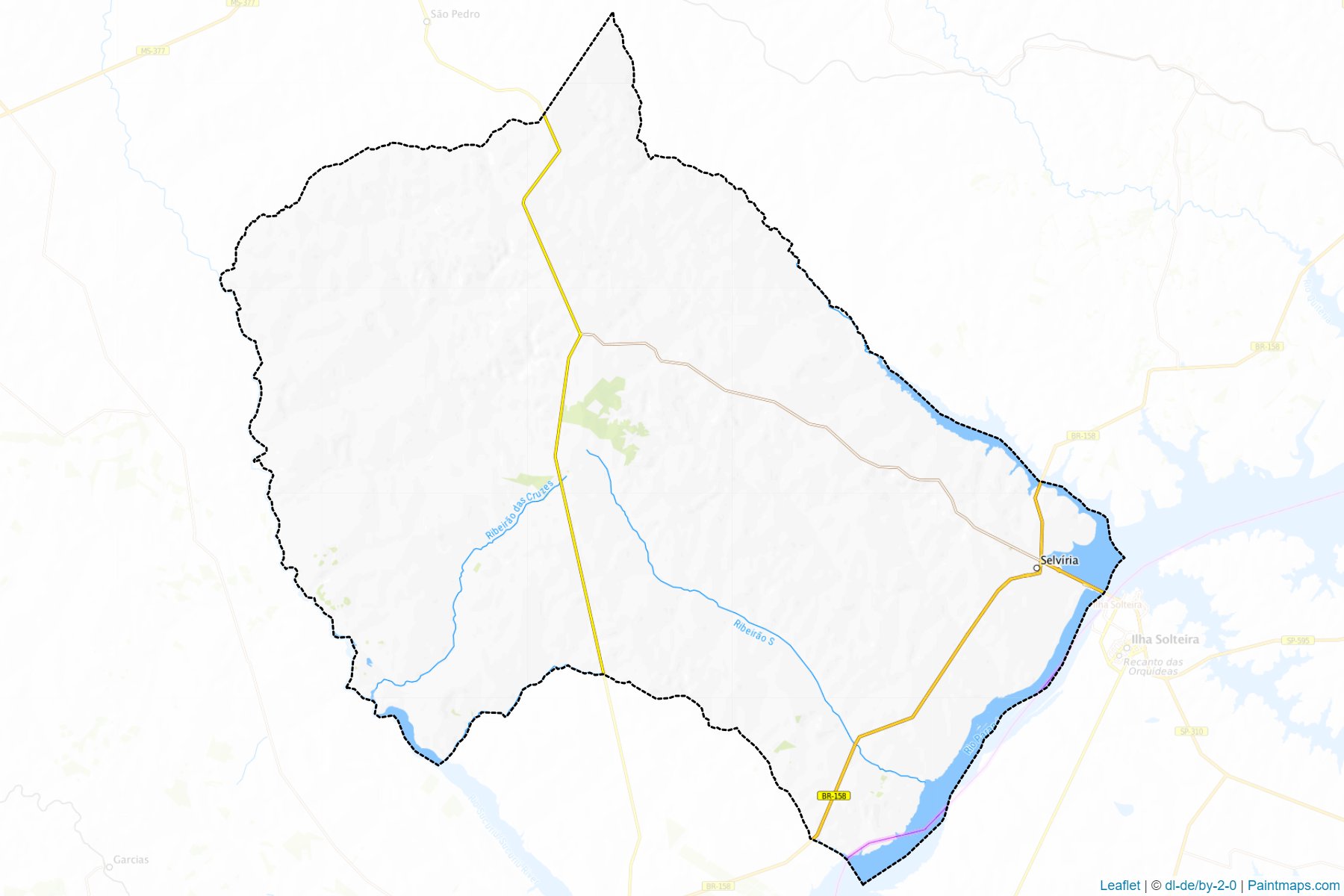 Muestras de recorte de mapas Selviria (Mato Grosso Do Sul)-1