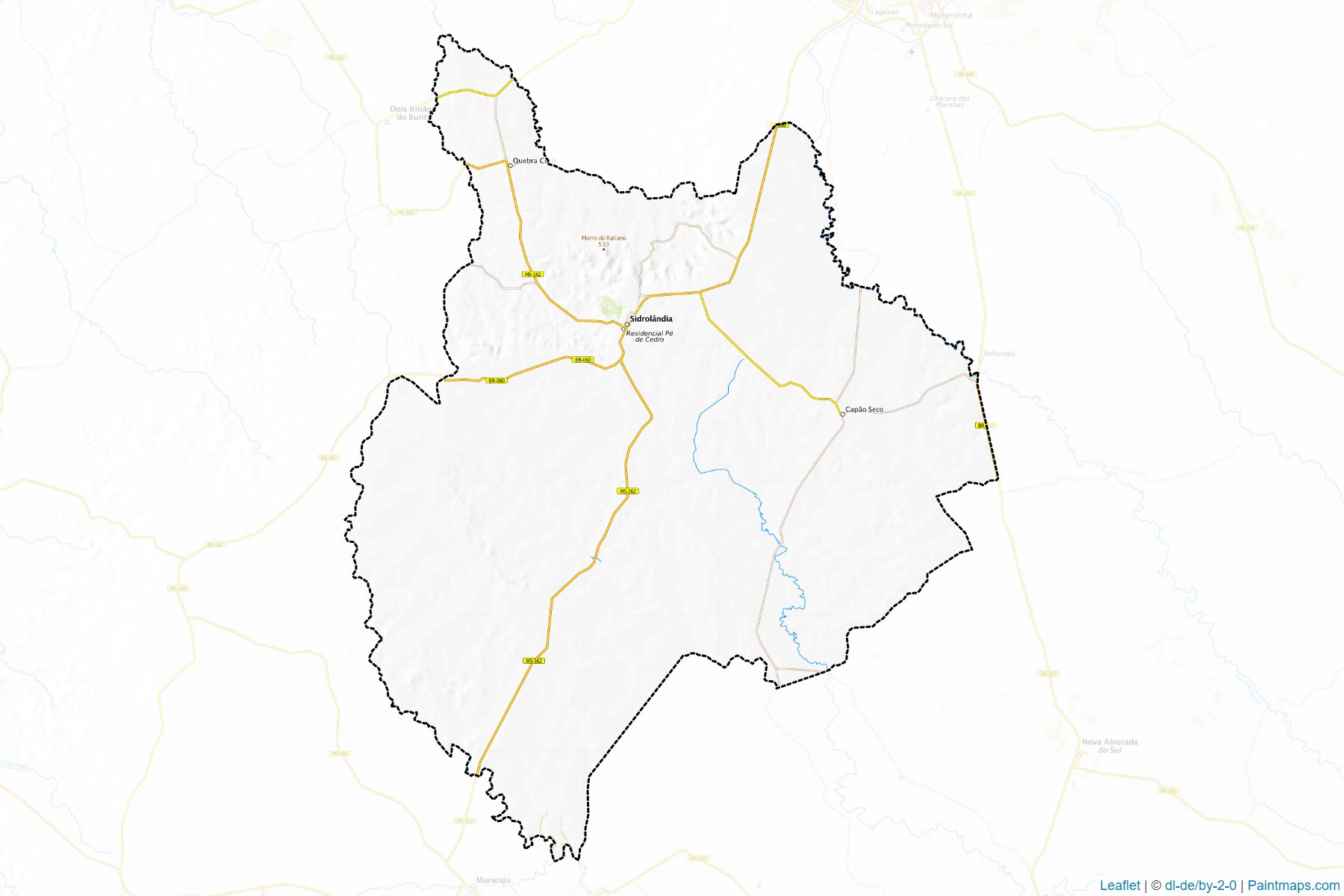 Sidrolandia (Mato Grosso Do Sul) Map Cropping Samples-1