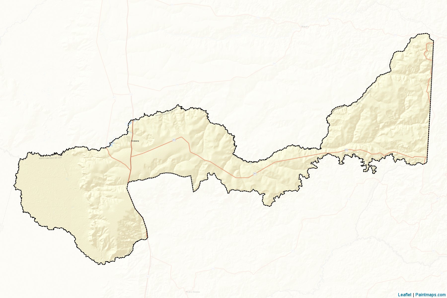 Muestras de recorte de mapas Sonora (Mato Grosso Do Sul)-2