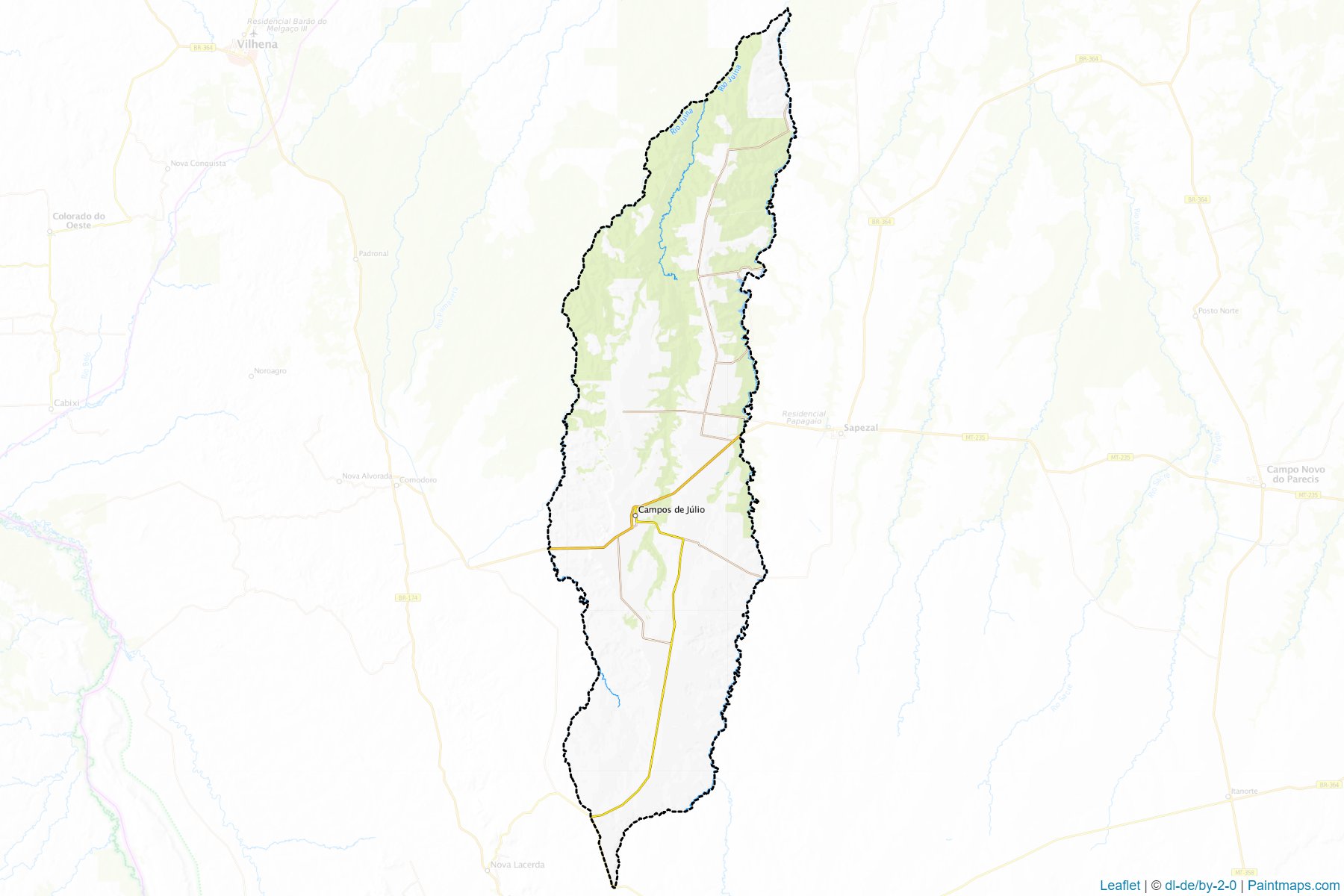 Campos de Julio (Mato Grosso) Map Cropping Samples-1