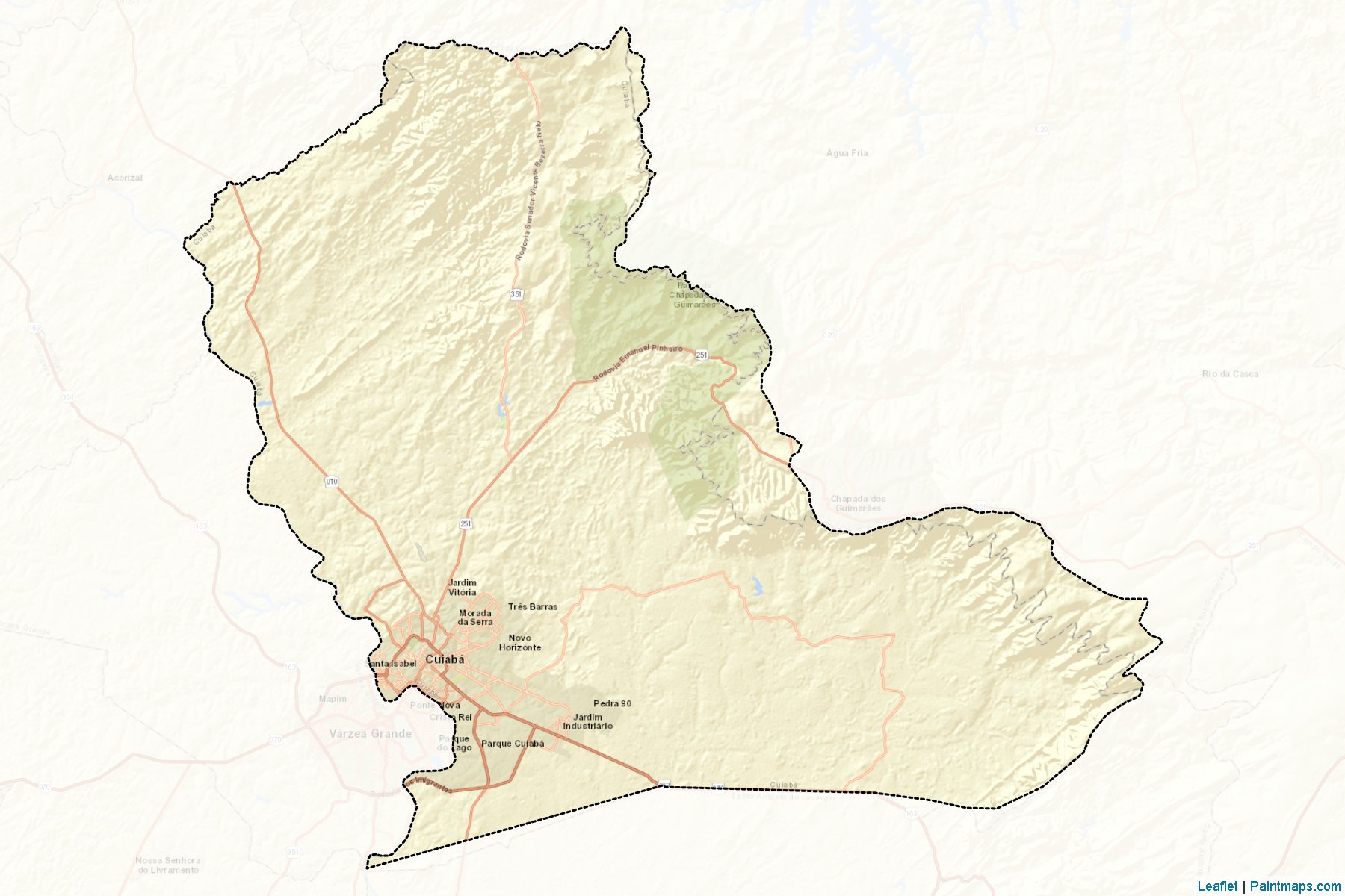 Cuiaba (Mato Grosso) Map Cropping Samples-2