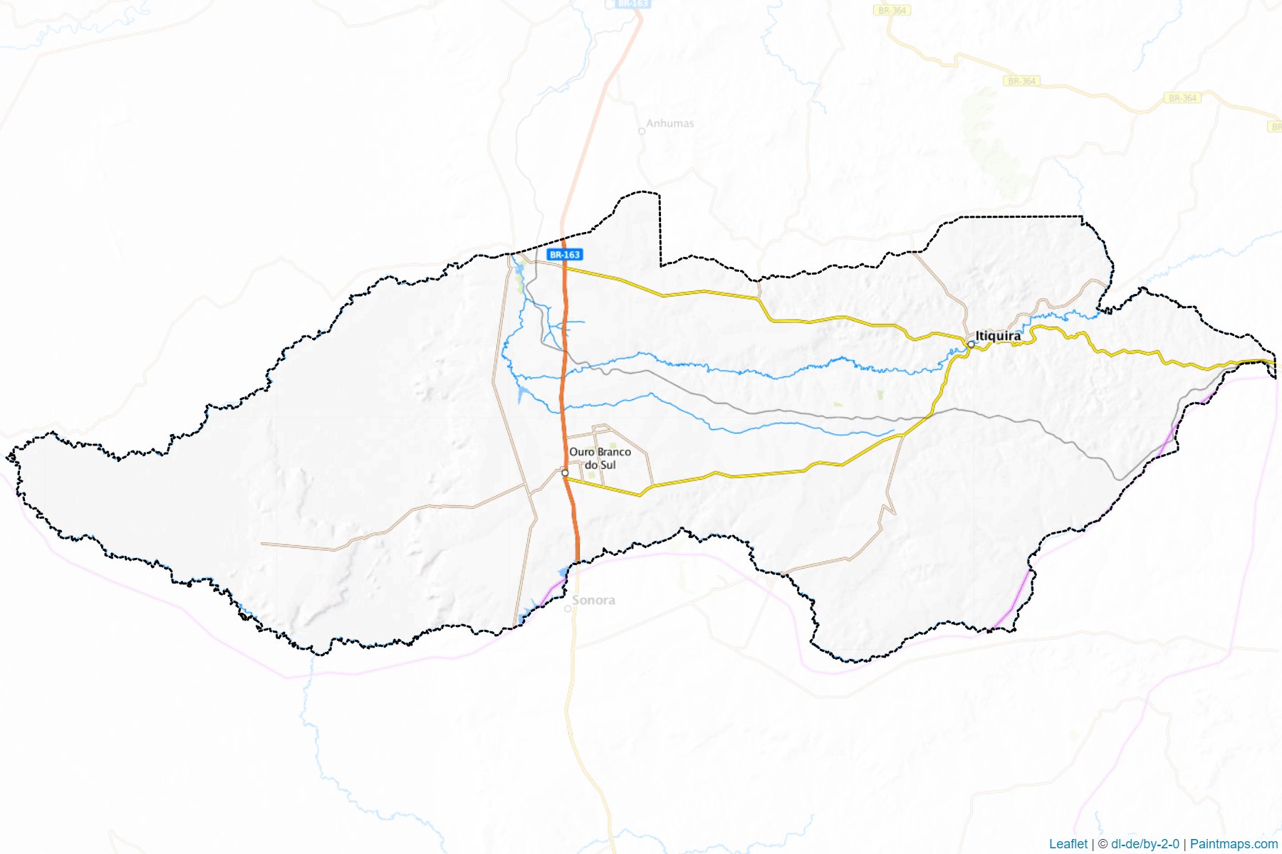 Muestras de recorte de mapas Itiquira (Mato Grosso)-1