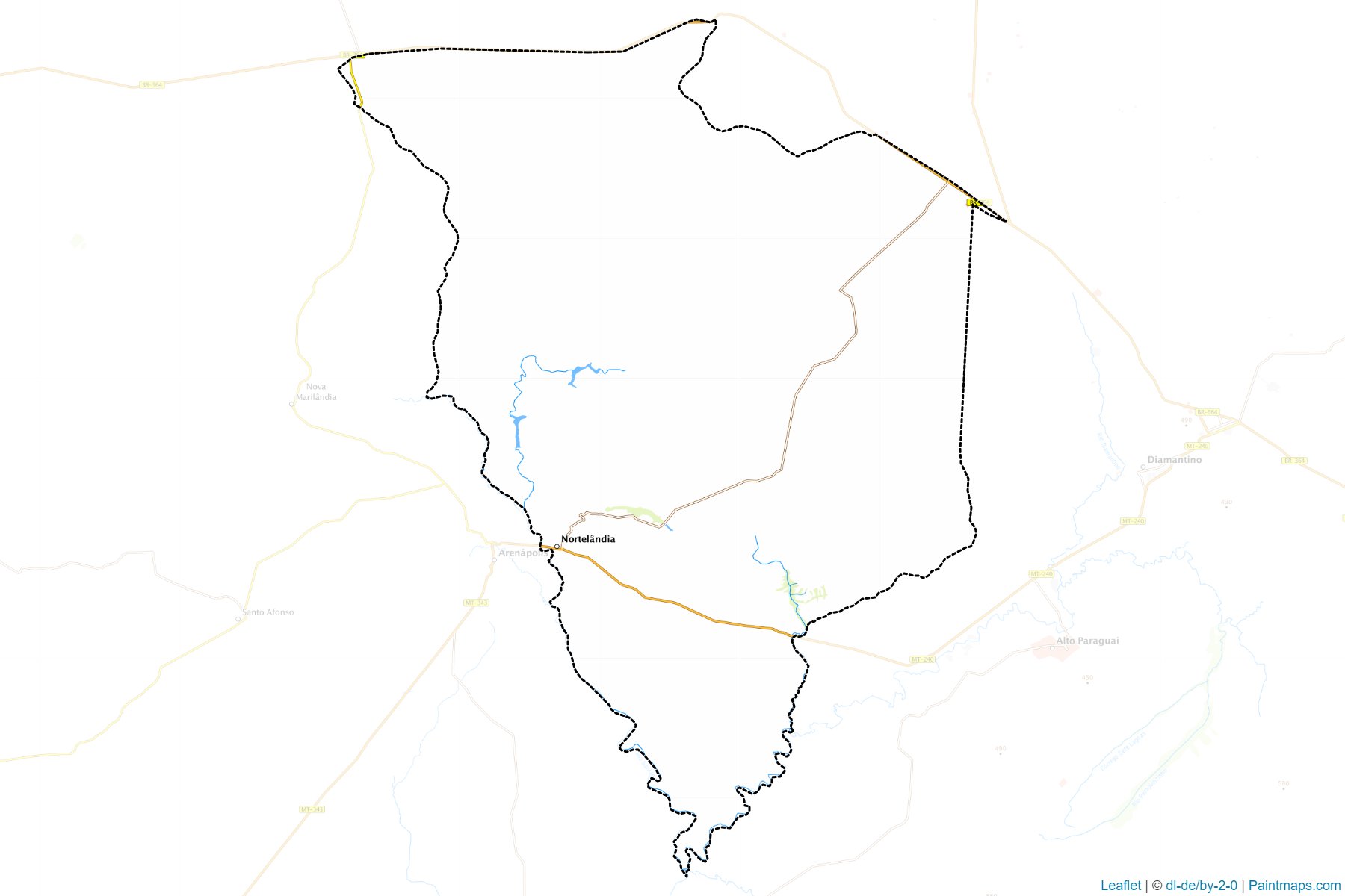 Muestras de recorte de mapas Nortelandia (Mato Grosso)-1