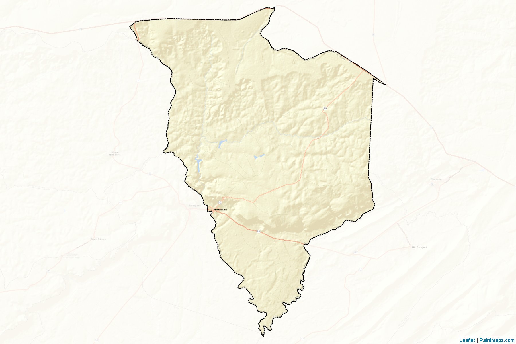 Muestras de recorte de mapas Nortelandia (Mato Grosso)-2