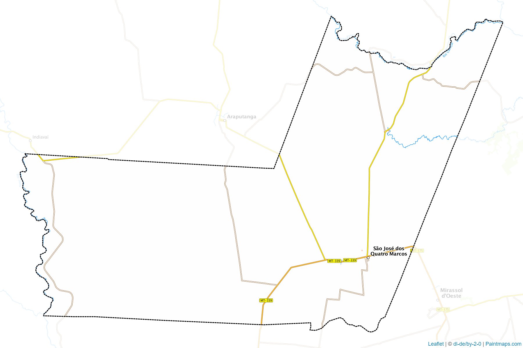 Sao Jose dos Quatro Marcos (Mato Grosso) Map Cropping Samples-1