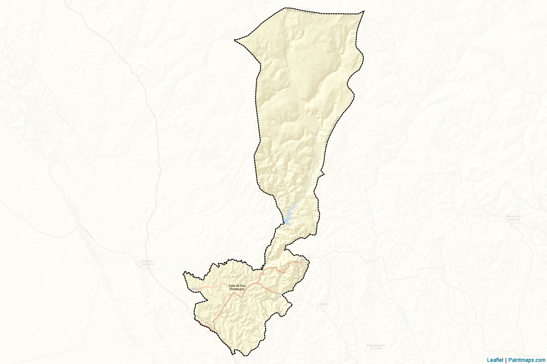 Muestras de recorte de mapas Vale de Sao Domingos (Mato Grosso)-2