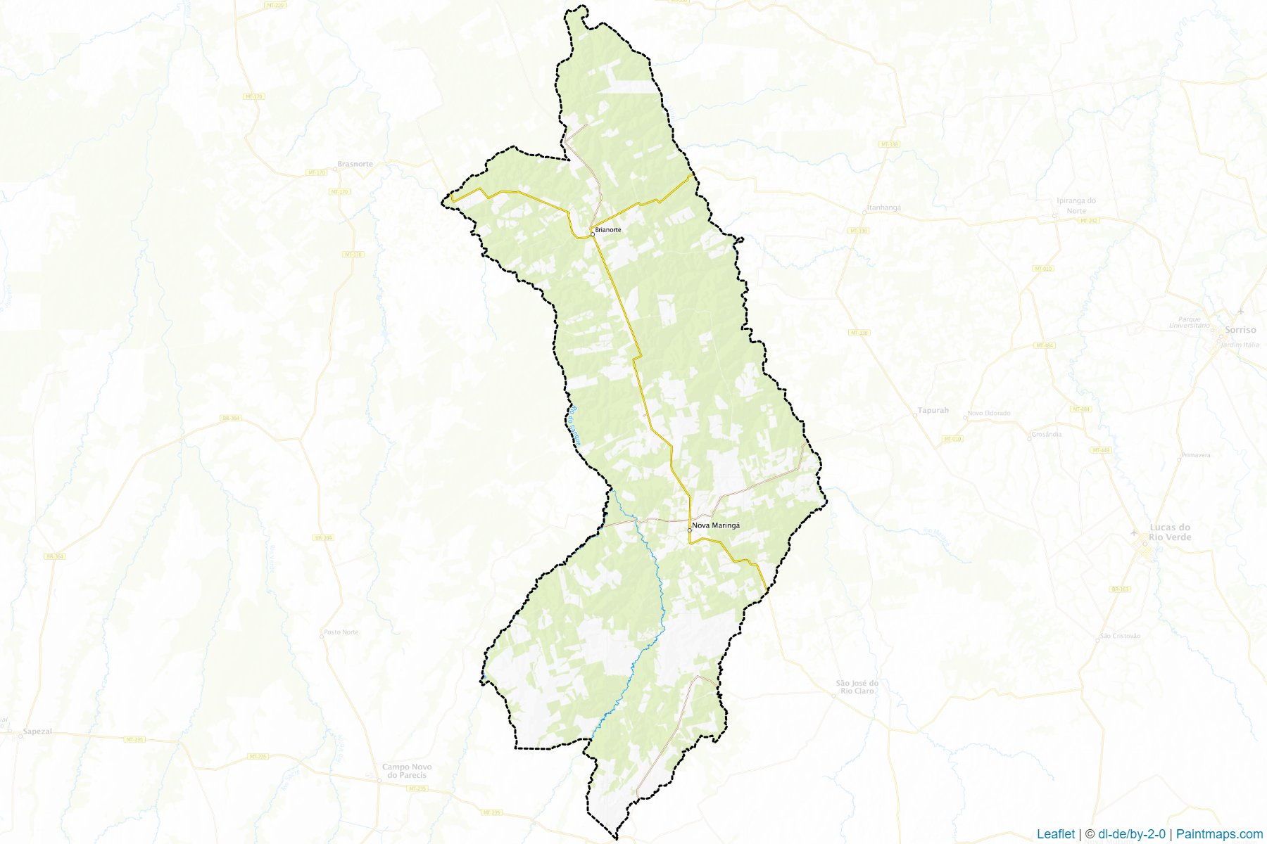 Nova Maringa (Mato Grosso) Map Cropping Samples-1